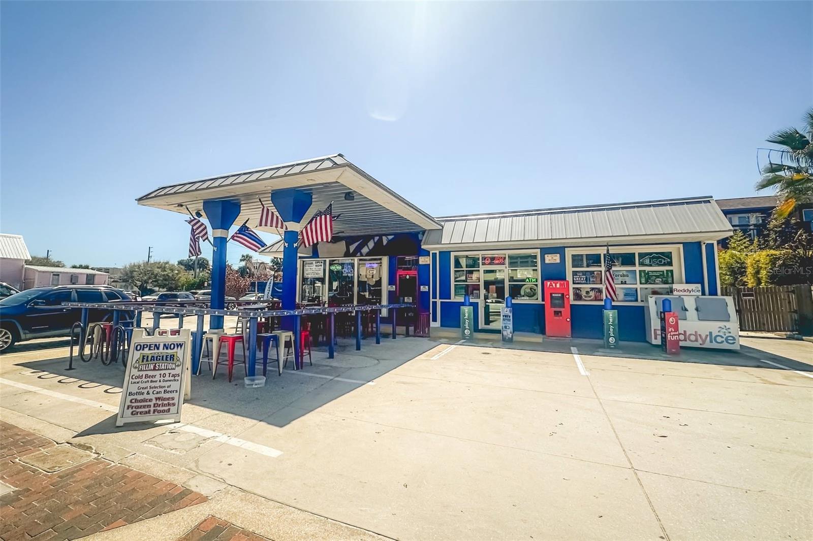 Location Location offers 100’ direct on “Flagler Avenue NSB”  this well established Corner property offers unmatched visibility from any type of walking/mobile traffic yet only steps to the Beach.  Perhaps the most recognized property in the area with plenty of onsite parking (17) Endless Possibilities within the Mixed Use zoning. Current location Combined with Two Units-“Flagler Ave” unit owners operate Bar/Restaurant/Retail current 48 seats  that include the Large Covered Outside seating directly located on Flagler, there is plenty of room to grow  100+ seats possible. “Cooper St”unit recent established National long term tenant 22 seats includes festive outside seating This site is the Hub location for all the activity on Flagler Ave
Recent Major Renovation and upgrades, New Plumbing complete from the street NEW 1100 lb Grease Trap, New Electrical Wiring, Panel boxes, 3 Phase box, New 5 ton Heat pump A/C with duct work, New ADA entrance Door, Ramp, Bathroom  Countertop. Bar/Restaurant area has dedicated Keg walk in cooler, New refrigeration, offers 10 Tap service New Bar with copper top, Wood ceiling,  Fully Equipped Operating Kitchen, Custom Seating /Table tops  Retail Area has large display 7glass door Walk in Cooler updated Refrigeration, Custom Countertop. New paint inside/out.  Plus many upgrades ! Turn Key operation 
Extremely Rare find!