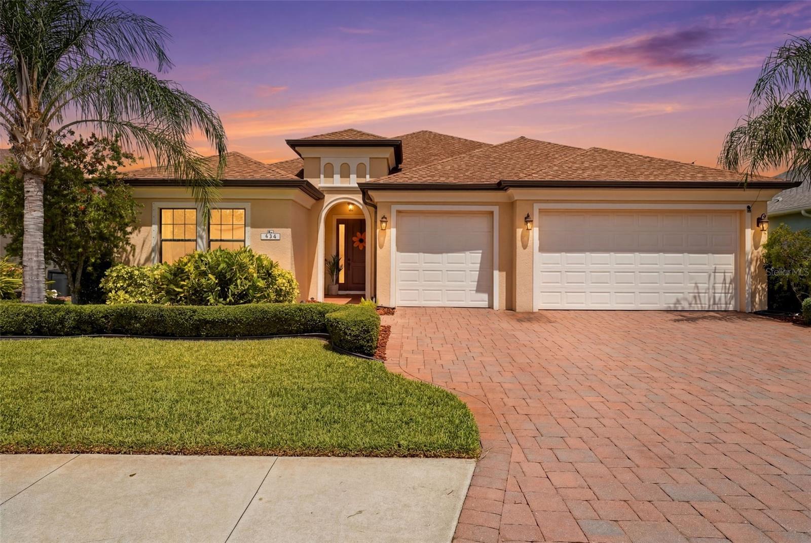 Welcome to Greyhawk Landing, where resort-style living meets everyday comfort just minutes from Florida's Gulf Coast beaches. New interior paint, updated carpet, and NEW A/C + Air Handler (2026) give this home a crisp, like-new feel, while soaring vaulted ceilings create an open, airy atmosphere throughout.
The beautifully upgraded kitchen is designed for both entertaining and daily living, featuring a large granite island, upgraded cabinetry, granite countertops, a gas cooktop, vented range hood, recessed lighting, and abundant workspace. Ceiling fans throughout the home add year-round comfort.
The spacious primary suite is a true retreat with peaceful water views, large walk-in closets, dual vanities, and an oversized walk-in shower.
One of this home's most captivating features is its tranquil water setting. From the moment you open the front door, your eyes are drawn across the home to the serene community pond beyond. These breathtaking sunset views continue through the main living areas and into the primary suite, creating a constant connection to the outdoors and a daily reminder of the beauty that surrounds you. Relax year-round on the screened lanai while enjoying the ever-changing colors reflected across the water.
Greyhawk Landing offers an exceptional lifestyle with multiple resort-style pools, fitness center, clubhouses, trails, parks, playgrounds, soccer field, pickleball courts, basketball court, and tennis courts. Whether you walk, bike or run there’s space to enjoy an active lifestyle or simply relax in this beautiful community, there’s something for everyone. All of this for an incredibly low HOA fee. 
Living near the beach is wonderful—but living near the beach in a resort-style community is even better. Conveniently located near shopping, dining, medical facilities, and Gulf Coast attractions, with easy access to Sarasota-Bradenton (SRQ), Tampa (TPA), St. Pete-Clearwater (PIE), and additional regional airports, travel is effortless whether you're heading out of town or welcoming family and friends to visit.
Don’t wait to acquire this exceptional waterfront view home with outstanding amenities, and the Florida lifestyle you've been searching for!