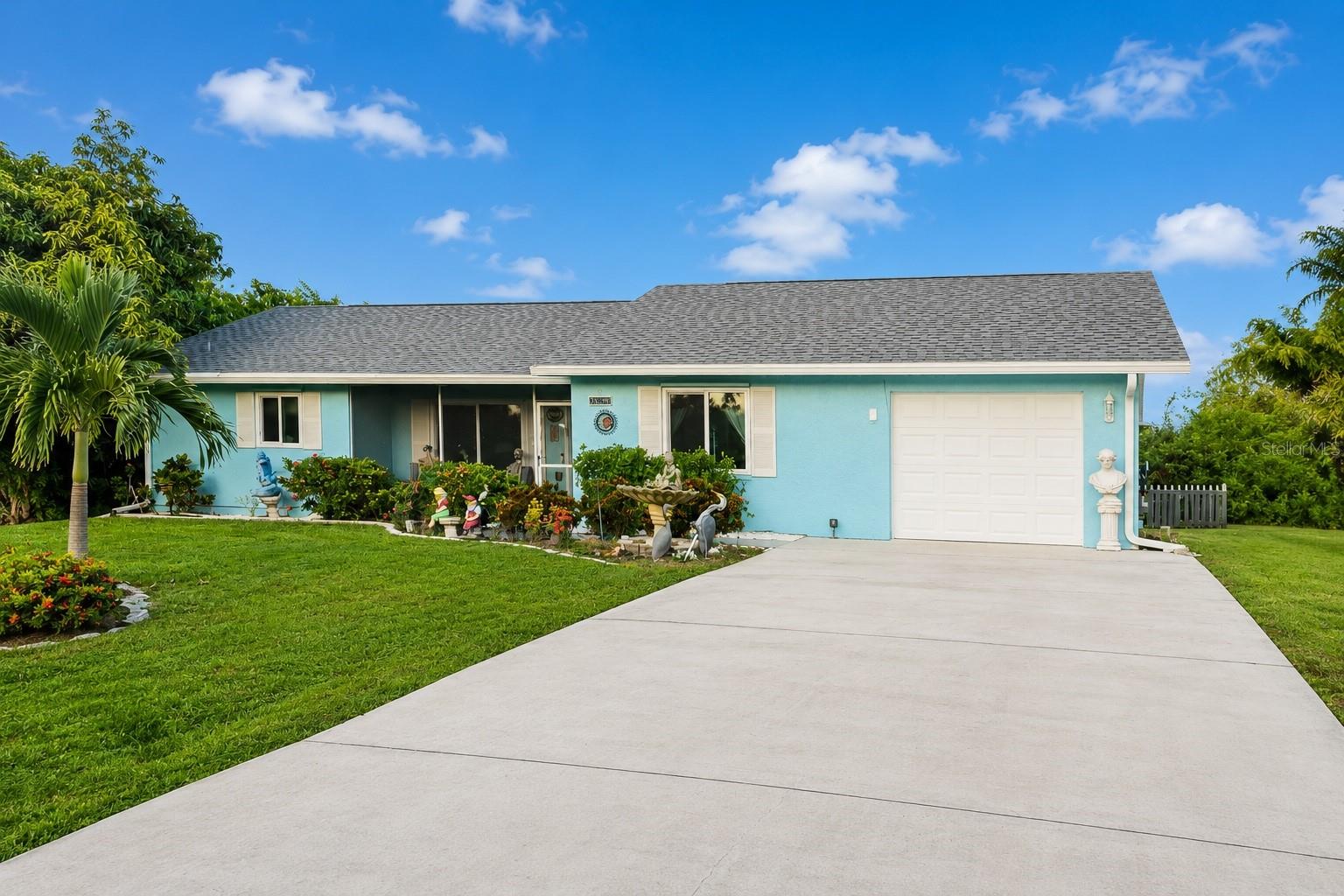 Over 20,000 sq. ft. of land with TWO lots! YES, a double lot!  Opportunity awaits with this unique Gulf Cove property offering space, flexibility, and value. The additional cleared lot features a large open double carport, ideal for an RV, boat, extra vehicles, or outdoor equipment. Keep the extra lot for added privacy, future plans, or simply enjoy the extra outdoor space.

The home offers an attached one-car garage, indoor laundry, and an eat-in kitchen

Several major improvements have already been completed, including a newer roof, and hurricane impact windows on most of the home. The property does need cleaning and cosmetic updating and is priced to reflect its current condition, creating an excellent opportunity to add your own style and value.

Conveniently located with easy access to many of the area's favorite destinations:

Approximately 5 minutes to public boat ramps on the Myakka River
Approximately 5 minutes to South Gulf Cove Park
Approximately 10–15 minutes to Ann & Chuck Dever Regional Park, featuring baseball and softball fields, pickleball, tennis, walking trails, a playground, dog park, and more
Approximately 15–20 minutes to Charlotte Sports Park, spring training home of the Tampa Bay Rays
Approximately 20 minutes to Englewood Beach
Approximately 25 minutes to Boca Grande
Approximately 5 minutes to shopping, dining, and everyday conveniences along SR 776

No mandatory HOA fees! Owners have the option to join the voluntary Gulf Cove Property Owners Association, which offers access to a private waterfront park and boat ramp with boating access to Charlotte Harbor and the Gulf of Mexico.

Bring your vision and unlock the potential of this rare two-lot property in one of Southwest Florida's most desirable boating communities.   MORE PHOTOS coming soon!!!  Virtually cleaned.