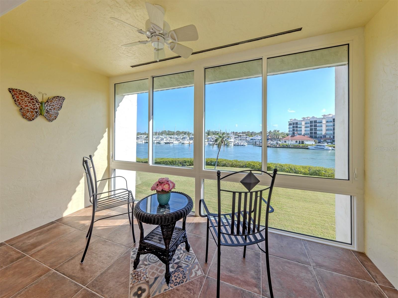 Welcome to top-floor luxury with the best views in Bella Costa! Welcome to one of the most desirable residences in Bella Costa. This rarely available top-floor unit offers arguably the best panoramic views in the entire community, capturing breathtaking vistas that truly define coastal Florida living. Inside, discover an elegant, move-in-ready interior highlighted by diagonal tile flooring throughout, adding both visual interest and seamless flow. Refined finishes elevate every space, including crown molding throughout and plantation shutters that provide timeless style and privacy. The beautifully updated kitchen features granite countertops, offering both functionality and sophistication, perfect for everyday living or entertaining guests. Retreat to the spacious primary suite, where you’ll find a stunningly updated primary bath designed with comfort and style in mind. Both bedrooms are generously sized and feature oversized walk-in closets, providing exceptional storage rarely found in condominium living. Enjoy peace and privacy from your top-floor vantage point while taking in the sweeping views that set this unit apart from the rest. Bella Costa is ideally located just minutes from historic downtown Venice, pristine Gulf beaches, shopping, dining and all the charm this sought-after coastal community has to offer. If you’ve been waiting for a top-floor unit with unmatched views and upscale finishes, this is the one.