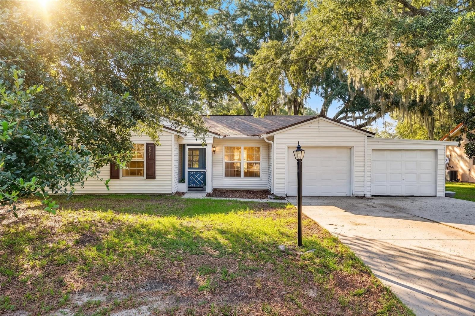 Welcome to this well-maintained 3-bedroom, 2-bath home situated on a spacious 0.38-acre lot. This property offers plenty of room both inside and out, along with several valuable updates. A unique 11' x 20' attached storage room, located to the right of the garage, provides ample storage space and may even accommodate a small vehicle.

Inside, you'll find a bright and spacious living room, a generously sized dining area, and a separate Florida room overlooking the large backyard—perfect for relaxing or entertaining. The kitchen was beautifully remodeled in 2020 and features granite countertops along with space for a breakfast table. New luxury vinyl plank flooring runs throughout the home, with tile flooring in the bathrooms.

Additional updates include a new roof installed in 2019 and a new HVAC system replaced in 2022, providing added peace of mind.

The low HOA fee of just $145 per year includes weekly household and yard waste pickup. Residents also enjoy access to a private community park and two lakes, including a stocked catch-and-release fishing lake. For an additional low annual fee, homeowners may join the Silver Springs Shores Community Center, which offers a swimming pool, basketball courts, pickleball courts, tennis courts, and a variety of activities such as water aerobics, karaoke, game nights, and youth programs.

Conveniently located just minutes from Walmart, Publix, Aldi, Winn-Dixie, Walgreens, restaurants, parks, churches, the post office, and other everyday conveniences. The home also offers easy access to major roadways, is close to local schools, and is within walking distance of Lake Weir High School. Outdoor enthusiasts will appreciate the nearby bike trail that runs along Oak Road for miles, providing a great place to walk, jog, or ride.