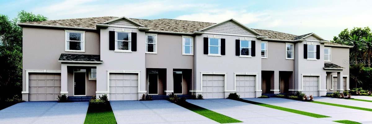 Under Construction. The Glen is one of our two-story townhome floorplans featured in our Brentwood community in Davenport, Florida. Welcome to this stylish and modern townhome nestled in a serene community. Boasting three spacious bedrooms, two and a half luxurious baths, and a convenient two-car garage, this residence offers the perfect blend of comfort and functionality.

This all-concrete block construction home is sure to please, with 1,673 square feet, 3 bedrooms and 2 and a half bathrooms. Step inside to discover sleek, contemporary design elements complemented by high-end finishes throughout.

The open concept living area is ideal for both relaxation and entertainment, featuring a kitchen equipped with stainless-steel appliances, quartz countertops, and ample cabinet space. Enjoy seamless indoor-outdoor living with a covered rear lanai, perfect for dining or simply soaking in the sunshine.

Upstairs, the primary bedroom serves as a tranquil retreat, complete with a lavish ensuite bath featuring dual sinks and a separate walk-in shower. Two additional bedrooms provide flexibility for guests, home offices, or hobbies, while a convenient laundry room adds practicality to daily life.

Experience the ultimate convenience with smart home technology integrated throughout, allowing you to control lighting, temperature, security, and more with ease. With energy-efficient features and modern amenities, this townhome provides a lifestyle in a desirable location.

*Photos are of similar model but not that of the exact house. Pictures, photographs, colors, features, and sizes are for illustration purposes only and will vary from the homes as built. Home and community information including pricing, included features, terms, availability, and amenities are subject to change and prior sale at any time without notice or obligation. Please note that no representations or warranties are made regarding school districts or school assignments; you should conduct your own investigation regarding current and future schools and school boundaries.*