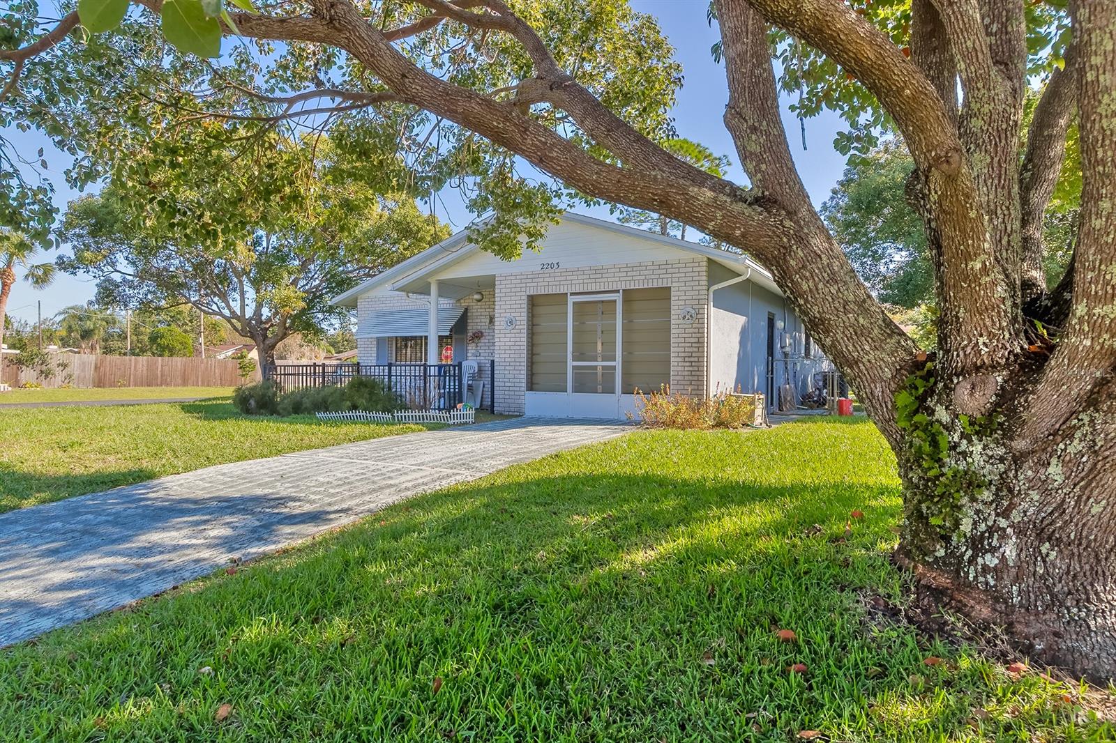 Pridefully kept 2 bedroom, 2 bathroom home in Edgewater, Florida. Sustained no damages from recent storm. Roof was redone in 2018 and the A/C was also recently redone in 2019. Property has a small fenced in section of yard. Low maintenance living and close to everything you need. Not to mention only a 10 minute drive to the beach! Come and see this one today - a home this well kept will move quickly! ;Water: City