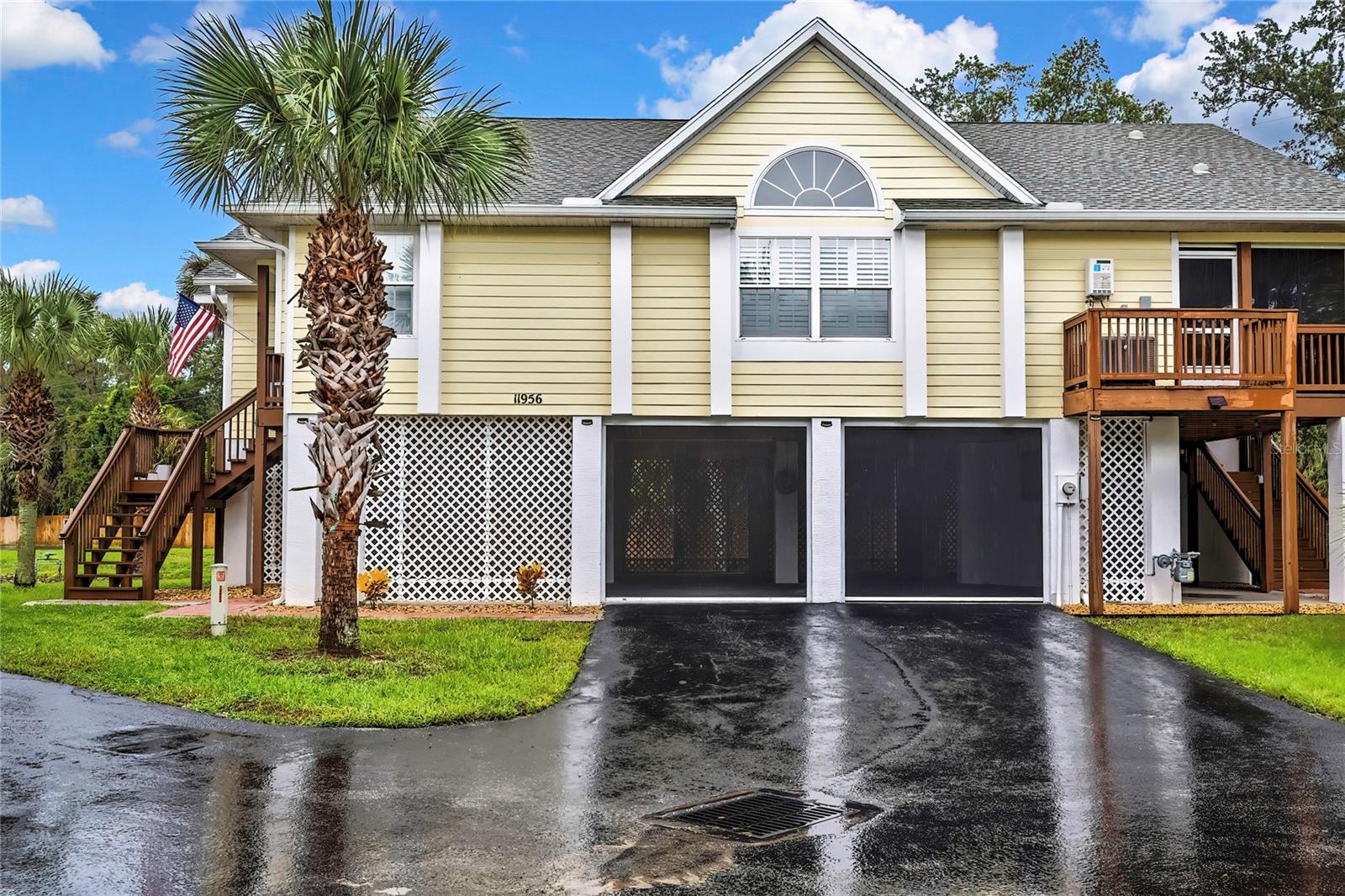 BOAT SLIP & DIRECT GULF ACCESS! Welcome to your dream coastal retreat in the heart of Crystal River! This fully furnished, designer-chic 3-bedroom, 2-bath home offers the ultimate waterfront lifestyle—complete with a deeded boat slip and direct Gulf access. Located in River Cove Landing, this rare single-family style home blends the charm of a private residence with the convenience of a maintenance-free community. Step inside to discover a bright, open-concept layout filled with natural light and views of the scenic tidal waterways. Interior plantation shutters provide a crisp, coastal aesthetic, while brand-new carpet in the bedrooms adds a cozy, inviting feel. The kitchen is a chef’s dream with abundant counter space, a gas stove, and a custom coffee/wine bar complete with a built-in wine refrigerator. The spacious primary suite offers a relaxing escape, highlighted by a spa-like en-suite bath with a soaking tub, large walk-in shower, and generous closet space. Designed with elevated living in mind, the main living areas are positioned above flood zones adding both peace of mind and value to your investment. Downstairs, enjoy ample covered parking, a finished storage room perfect for your fishing gear or paddleboards, and a fully screened patio with automated rolling screens, ideal for entertaining. As a resident of River Cove Landing, you’ll have access to resort-style amenities including a sparkling pool, tennis courts, and a welcoming clubhouse. Whether you’re soaking up the sun, staying active, or socializing with neighbors, this community offers something for everyone. Turnkey and move-in ready, this home checks every box for luxury, location, and lifestyle. Don’t miss your chance to own a slice of Crystal River paradise where boating, nature, and relaxation awaits!