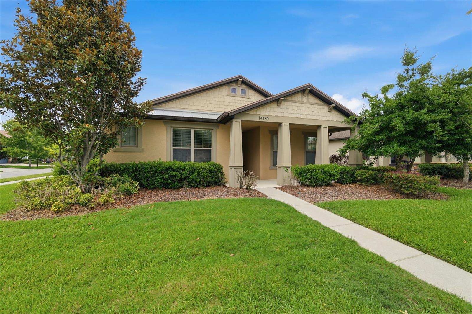 Available Early August - Welcome to this beautiful 3-bedroom, 2-bath single-story home in highly desirable FishHawk Ranch West, one of the Tampa Bay area's premier master-planned communities. Built in 2017 by Pulte Homes, this popular Arbordale floor plan offers a spacious open-concept design with a split-bedroom layout, modern finishes, and an exceptional location just a short walk from top-rated schools, community amenities, and recreation areas. The heart of the home is the expansive kitchen featuring granite countertops, stainless steel appliances, 42" cabinetry, recessed lighting, an oversized walk-in pantry, breakfast bar seating, and a French-door refrigerator. The kitchen flows seamlessly into the large family room and dining area, creating the perfect space for entertaining and everyday living. A dedicated built-in workspace with granite counters provides an ideal business nook or homework station. The spacious owner's suite offers a private retreat with dual walk-in closets, dual vanities with granite countertops, and a large walk-in shower. Additional highlights include upgraded lighting and ceiling fans, front-loading washer and dryer, water softener system, and multiple Wi-Fi-enabled dimmable lighting controls throughout the home. Situated on a generous corner alley lot, the exterior features a large screened lanai overlooking a spacious backyard, an attached rear-entry two-car garage, and an extended driveway for additional parking. FishHawk West residents enjoy resort-style amenities including a zero-entry family pool with splash pad, heated fitness pool, clubhouse, fitness center, recreation house with games, playgrounds, dog parks, fire pits, walking trails, and numerous parks throughout the community. The home is conveniently located within walking distance of community pools, parks, fitness facilities, and highly rated schools including Stowers Elementary School and Barrington Middle School. This move-in ready home combines modern construction, thoughtful upgrades, outstanding community amenities, and an unbeatable location in one of the area's most sought-after neighborhoods. Lawn care included.
