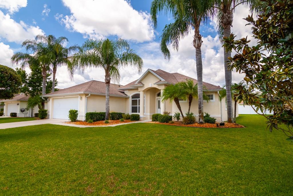 Immaculate, comfortable, move-in condition POOL HOME.  Hibiscus II model by Vanacore Homes built in 2004. ONE OWNER HOME.  2019 POOL SURFACE & PUMP. 2015 HVAC BY TOTAL COMFORT. TERMITE BOND IN PLACE SINCE HOME WAS BUILT. STORM SHUTTERS.   Located in Southern Pines subdivision in Ormond Beach, this home features 10' ceilings, 16X16 tile in foyer, kitchen & bathrooms & durable laminate flooring in the family room. Architectural features include plant shelves, art niches, transom windows, side-lights at front door, arched doorways, rounded corner beading. Beautiful, light, bright kitchen features gleaming white cabinetry, tile backsplash, pantry closet, stainless refrigerator, dishwasher & built-in microwave & a breakfast nook overlooking the sparkling, screened saltwater pool & patio sitting area under roof. Luxury ensuite bath with double sinks, garden tub, walk-in shower, water closet, linen closet & large walk-in closet. Laundry room with cabinetry for additional storage. Third bedroom has a queen-sized Murphy bed to allow room to be used for dual purposes, such as a hobby room/office/den/workout room.  Spacious 85X125 lot is well-manicured with beautiful foliage & irrigated by a sprinkler system on a well. White vinyl privacy fence in rear part of lot belongs to seller. This lovely subdivision is conveniently located minutes to I-95, shopping, restaurants, medical facilities, schools, colleges, golf courses, airport and more. Rounding out Southern Pines living is a tennis court, basketball court and playground. Close to Pathways Elementary School. Square footage from builder floorplan. All information intended to be accurate but cannot be guaranteed. ;Water: City