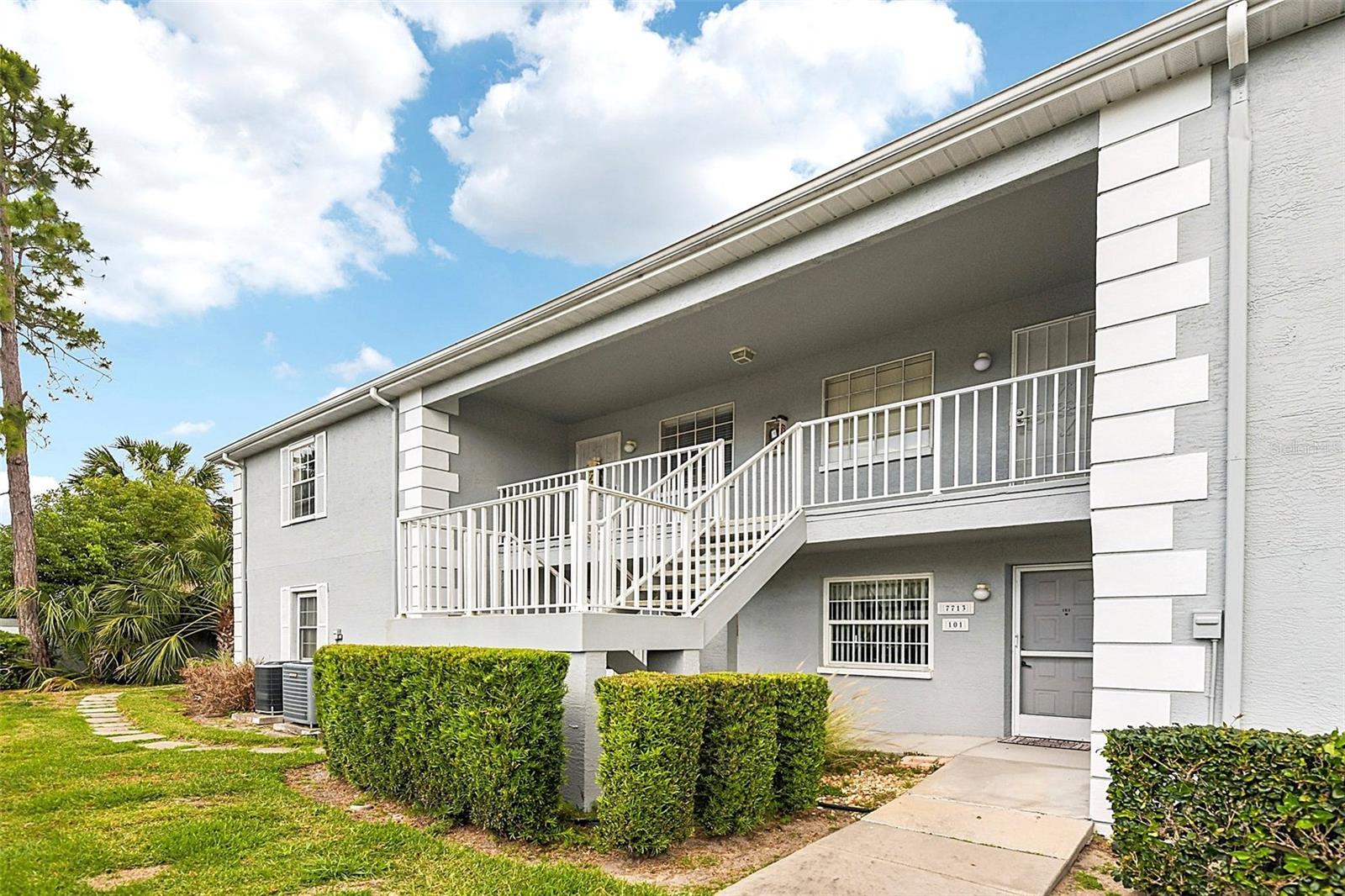One or more photo(s) has been virtually staged. Welcome to this lovely, newly painted, and well-maintained SECOND-FLOOR CONDO located in the desirable HILLSIDE 55+ COMMUNITY.

This home features a functional EAT-IN KITCHEN complete with a TILE BACKSPLASH, an UNDER-COUNTER WATER FILTER SYSTEM, and a suite of modern appliances including a NEW ELECTRIC RANGE (2025), REFRIGERATOR (2022), MICROWAVE (2020), and DISHWASHER (2011).

The thoughtful SPLIT-BEDROOM FLOOR PLAN ensures maximum privacy, highlighted by a SPACIOUS PRIMARY SUITE boasting its own PRIVATE BATH and a GENEROUS WALK-IN CLOSET.

Beyond the standard comforts, this residence offers incredible peace of mind with a NEW ROOF (2022), an HVAC SYSTEM (2020), and a HOT WATER HEATER (2018). Additional conveniences include an IN-UNIT WASHER AND DRYER, a FRONT STORM DOOR, and a PRIVATE, SCREEN-ENCLOSED BALCONY.

Living here also means enjoying a DEDICATED CARPORT, an EXTRA STORAGE AREA, and full access to the VIBRANT CLUBHOUSE and COMMUNITY POOL.