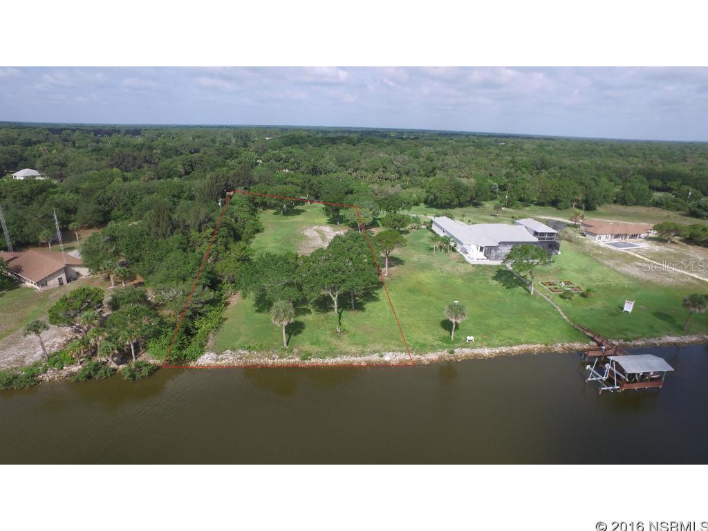 1.5 ACRES DIRECT RIVERFRONT! ONE OF A KIND PROPERTY! THIS EXCLUSIVE PROPERTY FEATURES GORGEOUS UNOBSTRUCTED PANORAMIC VIEWS OF INTRACOSTAL WATERWAY AND DEEP WATER ONLY FEET FROM THE 165' SHORELINE. PROPERTY IS CLEARED AND READY FOR YOUR RIVERFRONT DREAM HOME. QUIETLY LOCATED BUT ONLY MINUTES TO FAMOUS NEW SMYRNA BEACH, DAYTONA SPEEDWAY, SHOPPING AND DINING. All information is thought to be correct but not guaranteed. ;Water: Available at Site