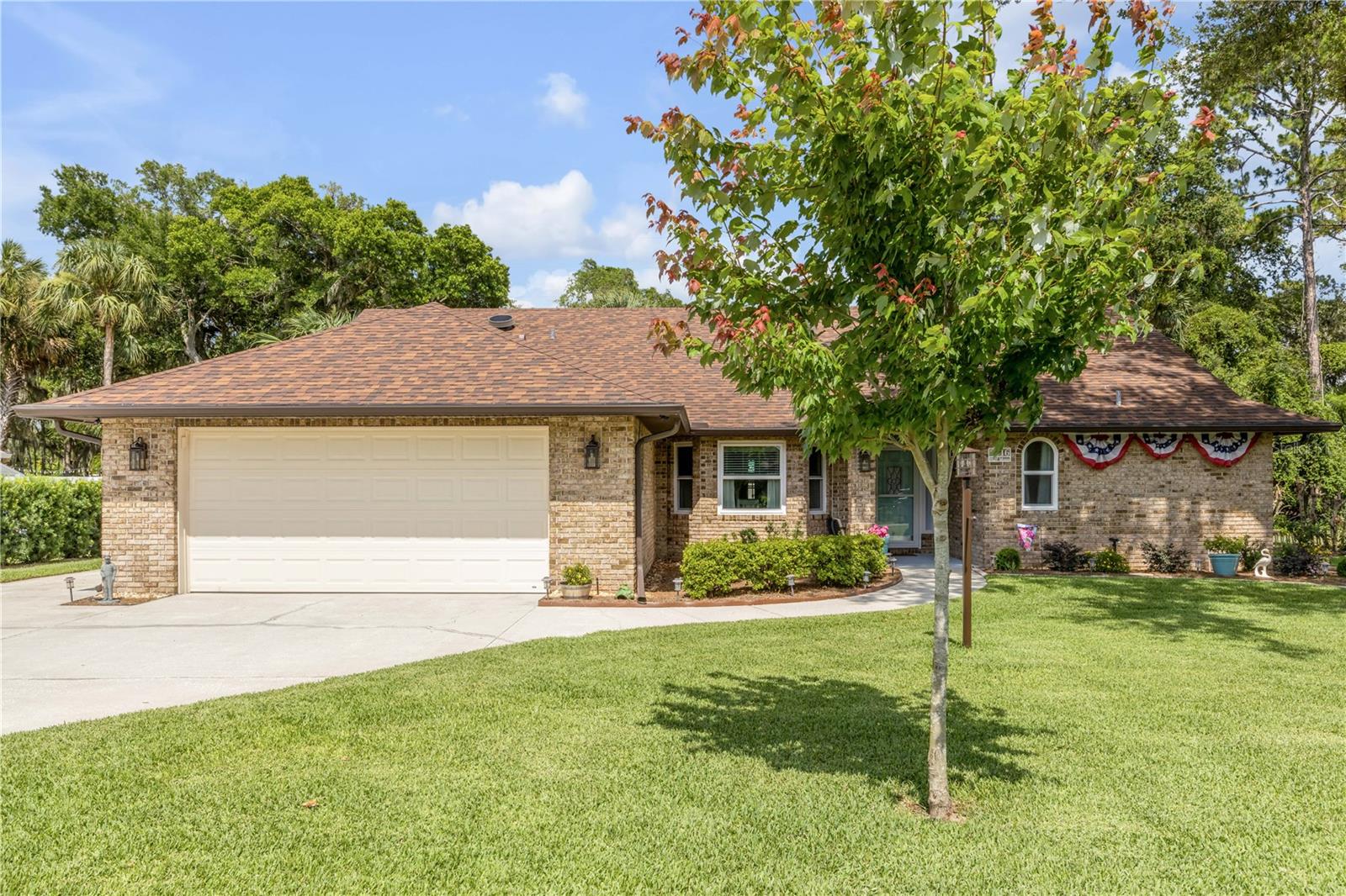 Welcome to easy Florida living in the desirable Sun Lake Estates community of Port Orange, where thoughtful updates, an incredible backyard, and a convenient location come together. This beautifully maintained 3 bedroom, 2 bath home offers a bright, inviting layout with soaring ceilings and skylights that flood the living spaces with natural light. The kitchen and bathrooms were tastefully updated in 2020, creating a clean, modern feel while remaining functional for everyday living. Just off the main living area, you'll also enjoy a versatile Florida room equipped with its own portable air conditioning unit, making it a comfortable space to relax with a book, enjoy your morning coffee, or create a hobby room or home office. Major improvements provide peace of mind for years to come, including a new roof (2021), a screened heated saltwater pool and enclosure (2021-2022), a new water heater (2024), and brand-new impact-rated windows (2025) for enhanced storm protection and energy efficiency. Step outside to your own private backyard oasis. Set on a gorgeous, oversized lot, the heated saltwater pool is surrounded by a vinyl privacy fence, creating the perfect space for entertaining friends, hosting family gatherings, or simply relaxing after a day at the beach. A spacious two-car garage and low HOA add even more convenience. Extra room for Boat or RV parking as well. Location is everything, and this home delivers. Convenient to Dunlawton Avenue and just east of I-95, you'll enjoy quick access to shopping, restaurants, medical facilities, and more. Families will appreciate being close to highly rated Port Orange schools and just minutes from All Children's Park, one of the area's favorite spots for playgrounds, sports, and outdoor fun. You're also only a short drive from the beach, boating, and the natural beauty of Spruce Creek Park. Move-in ready with major updates already completed, this is the kind of home where you can spend less time on projects and more time enjoying the Florida lifestyle. If you've been searching for a home with a pool, an exceptional lot, and a location that truly has it all, 6116 Half Moon Drive is ready to welcome you home.