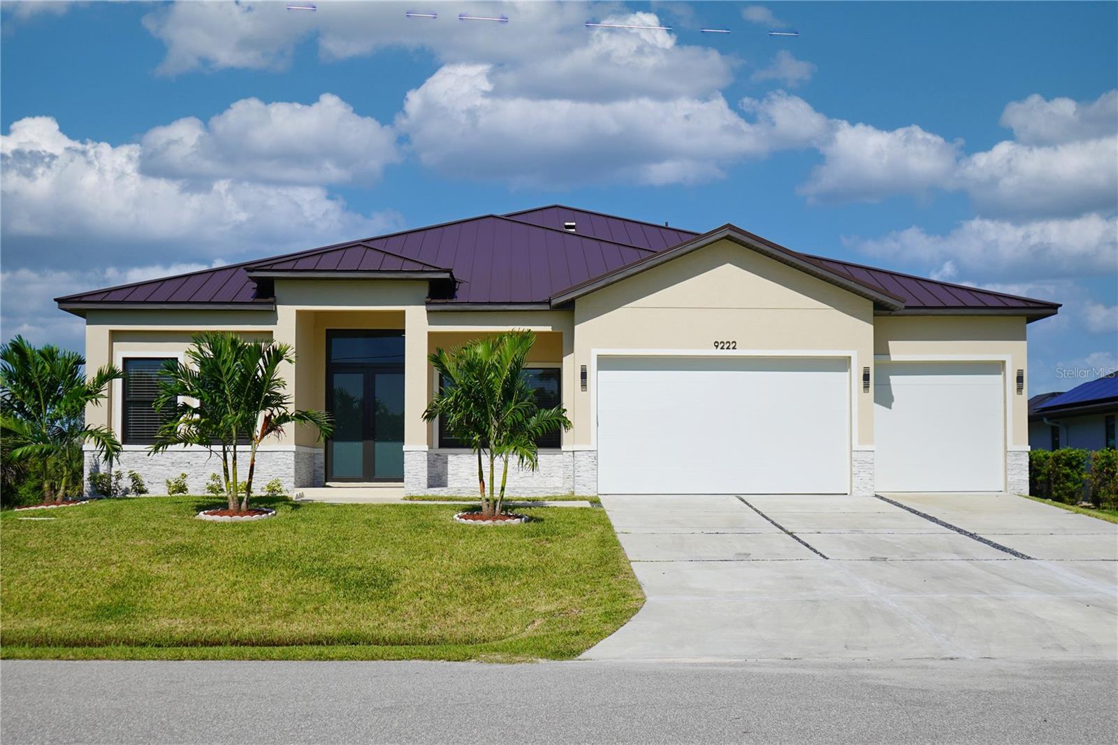 Seller to Contribute up to $20,000 Towards Closing Cost. South Gulf Cove a Waterfront Community. Come see this Amazing Home. This Home was Custom Made, every detail carefully thought through. The Floor Plan provides space for everyone, and its 12 feet high Ceilings adds elegance to the entire home. Walk into the Foyer, to the right you will have the Formal Dining Room and to the left your office or Den area. Then Open to the Great Room, the kitchen wood Cabinets and Detailed kitchen Island brings everyone together Overlooking your private pool and Canal View with your own Private 10k Boat Lift. Bring your boat to enjoy the south Florida water lifestyle. The home Features 4 Bedrooms and 3 Full Bathroom and Bonus Area toward the Canal that everyone will love. The Bonus Area includes a kitchenette and French Doors overlooking the Pool Screened Area. Metal Roof, Hurricane windows and Doors, 3-Car Garage. The Home was built in Stem Wall Foundation and above the Flood Elevation. Come see this spectacular Home!