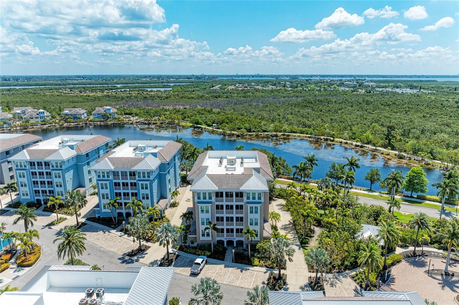 Welcome home to this gorgeous TURN KEY PENTHOUSE condominium with expansive water
views of tranquil Sapphire Lake! Enjoy the Margaritaville lifestyle in this beautiful 3 bedroom, 3
bath condominium in the gated community of Marina Walk in One Particular Harbour on Anna
Maria Sound in Harbour Isle. This unit is strong and built to last! Wake each morning with a cup
of coffee and enjoy an amazing sunrise from your private screened lanai while taking in the
incredible views of Sapphire Lake and the mangroves of Perico Preserve. This move-in ready
condominium features high-end upgrades including GE stainless steel appliances featuring a
double oven, solid wood cabinets, beautiful Cambria(Stone) countertops, gorgeous diagonal ceramic tile
throughout the entire home and custom light fixtures in kitchen and dining room — just to name
a few of the beautiful features of this gorgeous home. This spacious condo features an open
concept and light and bright features that are sure to please. And since it is a highly sought-after
Penthouse unit included are super high ceilings, THREE storage units for all your beach toys
and TWO assigned parking spaces. All furnishings are included so just bring your toothbrush and
start enjoying immediately or waste no time to start earning income from this fabulous highly
desired investment rental property. This gorgeous condo is located in the highly acclaimed
community of Harbour Isle - so at the end of the day relax while watching sunsets over Anna
Maria Sound from the Harbour Isle private beach club with its beautiful Sky Bar, resort size
heated pool and spa, and state of the art 4200 sq. ft. Fitness center. There are four pools,
cabanas, splash pad, grill areas and a playground for your use. Participate in the many planned
activities, kayak launches, miles of walking trails or just come and relax. The possibilities are
endless at this tropical paradise called Harbour Isle. Less than one mile away, Anna Maria
Island boasts impeccable island charm with pristine beaches, fabulous restaurants and
shopping. For boaters, the wet/dry Safe Harbor Marina is the perfect place for you at Pier 77 - a
quick walk from this beautiful condo. Right outside the gated community is the Floridays
Restaurant and the Compass Hotel - both Margaritaville inspired. This home is located two
miles from the famous Robinson Preserve with over five miles of walking, biking and kayaking.
Walk or bike to three different nature preserves. This is truly paradise. Come see this beauty
today! Whether your full-time home or a wonderful investment property — you don’t want to
miss this one! You will be amazed at the gorgeous water view and this stunning condominium.
Your best life is awaiting in award-winning Harbour Isle.