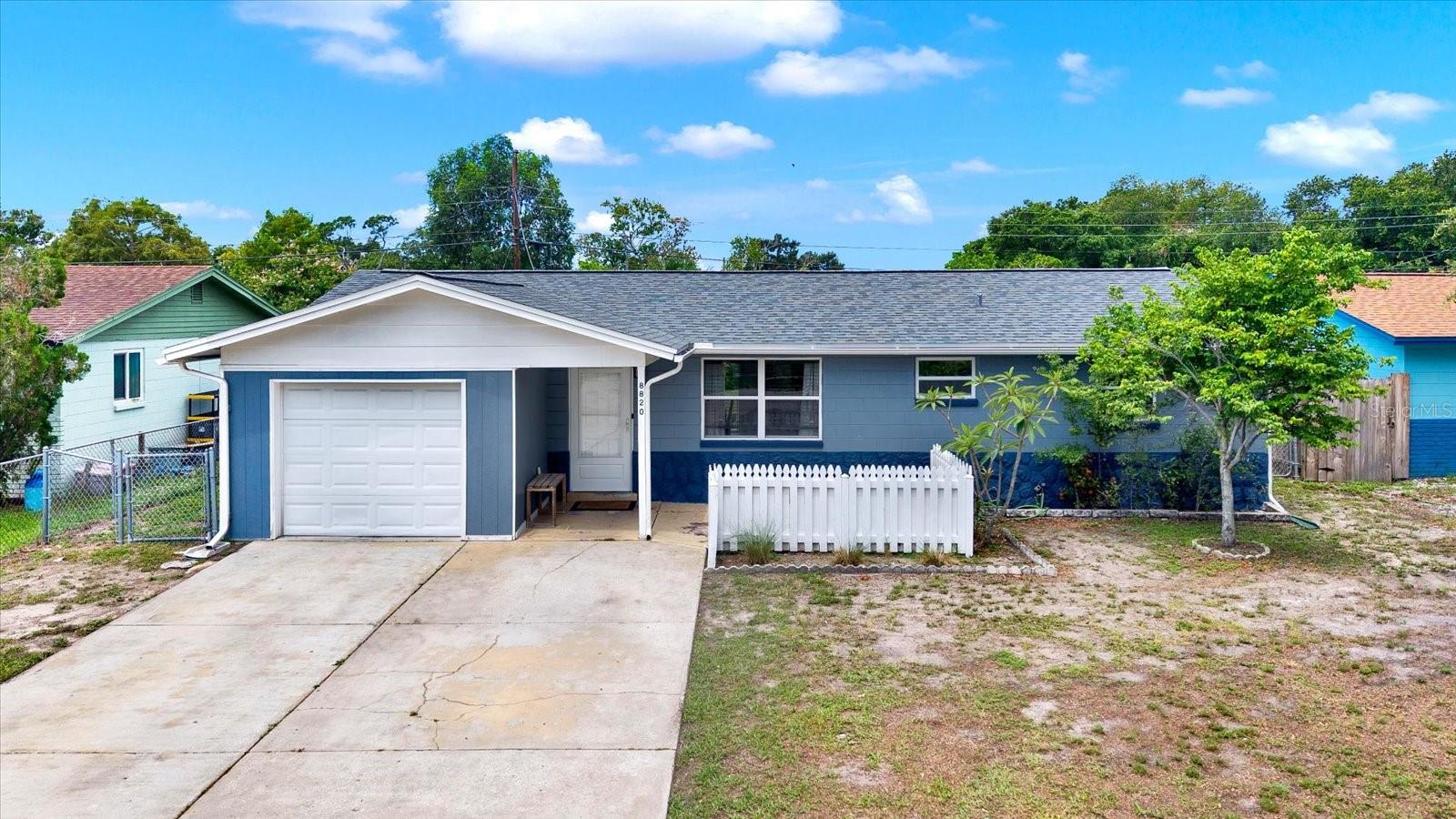 Move-in ready and updated, this charming Pinellas Park home offers peace of mind with major improvements already completed, including a 4-year-old roof with a transferable 7-year warranty, 3-year-old A/C, 3-year-old tankless water heater, 1-year-old kitchen appliances, and numerous cosmetic updates throughout. The functional floor plan features a bright living room that flows seamlessly into the dining area and kitchen. Sliding glass doors off the dining room fill the home with natural light and provide easy access to the backyard. Just off the kitchen, you'll find a spacious laundry room with additional storage and access to the attached one-car garage, which is equipped with A/C for added versatility. Down the hallway are three comfortable bedrooms and a full bathroom. Enjoy the fully fenced backyard complete with a patio, storage shed with electricity, and plenty of space for outdoor activities. Conveniently located with quick access to US-19, shopping, dining, parks, and Gulf beaches, this home combines modern updates with an unbeatable central location.