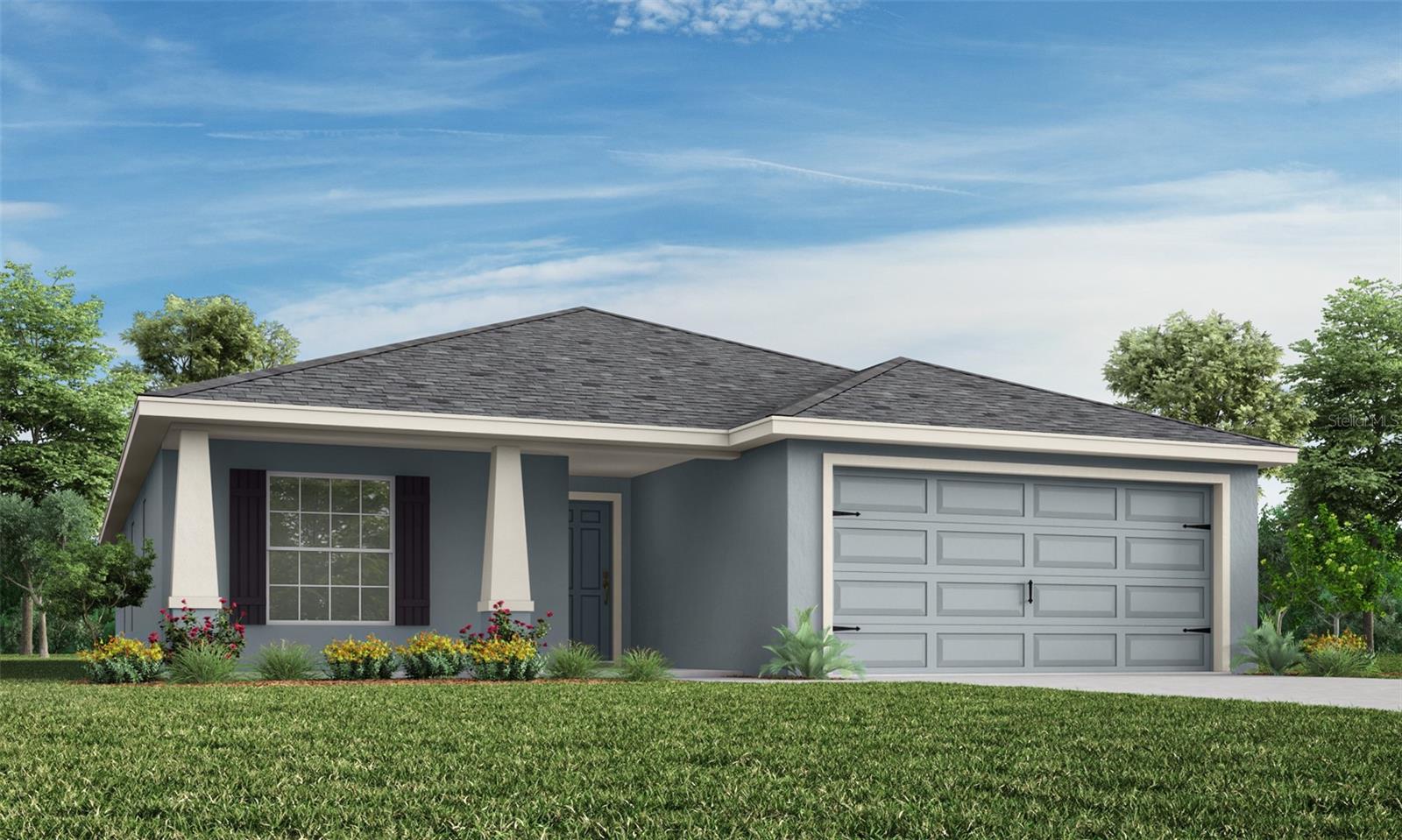 Under Construction. New construction home with 1715 square feet on one-story including 4 bedrooms, 2 baths, and an open living area. 
 Enjoy an open kitchen with espresso cabinets, Silestone countertops, Samsung stainless steel appliances, a walk-in pantry, and a spacious island, fully open to the dining café and gathering room. The living area, laundry room, and baths include luxury wood vinyl plank flooring, with stain-resistant carpet in the bedrooms. Your owner's suite is complete with a walk-in wardrobe and a private en-suite bath with dual vanities, a tiled shower, and a closeted toilet. Plus, enjoy a covered lanai, 2-car garage, custom-fit window blinds, architectural shingles, energy-efficient insulation and windows, and a full builder warranty
***Please note - Virtual Tour/Photos showcases the home layout; colors and design options in actual home for sale may differ. Furnishings and décor do not convey!
