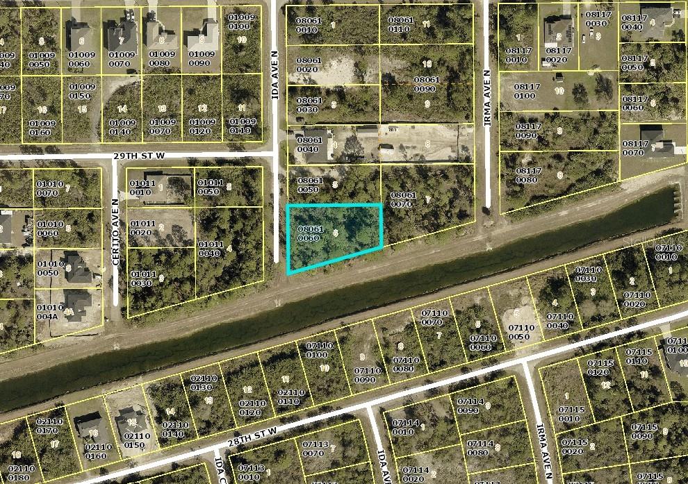 Will consider all reasonable offers and respond quickly. Keep the trees, and hide from your neighbors. This lot is larger than most lots in the neighborhood, and the road dead ends in front of the lot. That means no pass through traffic. A little under a half acre lot. 138 feet wide and 188 feet deep. In a great location in west of Lehigh acres. Located in proximity to schools, shopping, the airport, I-75, restaurants, and beaches.