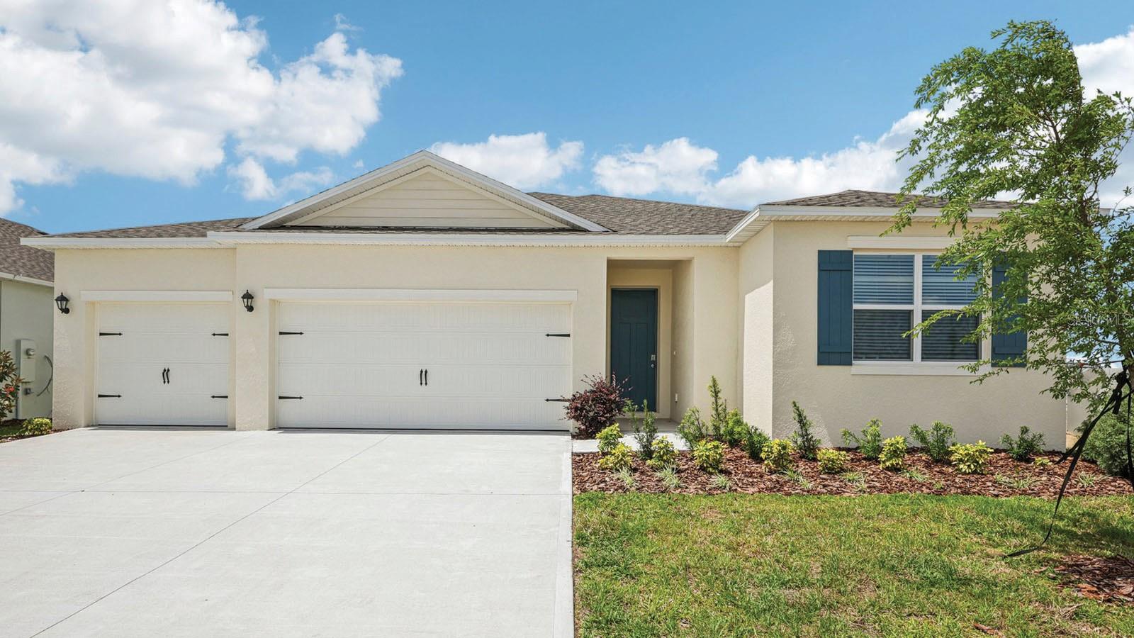 Under Construction. Find all the space you need in our popular one-story Covington floorplan in Harmony at Lake Eloise, one of our communities in Winter Haven, Florida. This unique 5 bedroom, 3 bathroom and 3 car garage floorplan is available in 3 different modern exteriors.

As you enter the foyer you are greeted with bedrooms 2 and 3 that are separated by a full bathroom complete with quartz countertops. As you continue through the home to your left is the laundry room and to the right are bedrooms 4 and 5, and another full bathroom. Continuing through the home you are welcomed into the spacious living room that is open to the kitchen and dining area. The kitchen is complete with quartz countertops, sleek stainless-steel appliances, and a walk-in pantry sure to fit your household needs.

Bedroom one, located off the living space, has an en suite bathroom with a double vanity sink and spacious walk-in closet providing ample space for storage.

Like all homes in Harmony at Lake Eloise, the Covington includes a Home is Connected smart home technology package that allows you to control your home with your smart device while near or away.

Contact us today to find your home at Harmony at Lake Eloise.

*Photos are of similar model but not that of the exact house. Pictures, photographs, colors, features, and sizes are for illustration purposes only and will vary from the homes as built. Home and community information including pricing, included features, terms, availability, and amenities are subject to change and prior sale at any time without notice or obligation. Please note that no representations or warranties are made regarding school districts or school assignments; you should conduct your own investigation regarding current and future schools and school boundaries.*