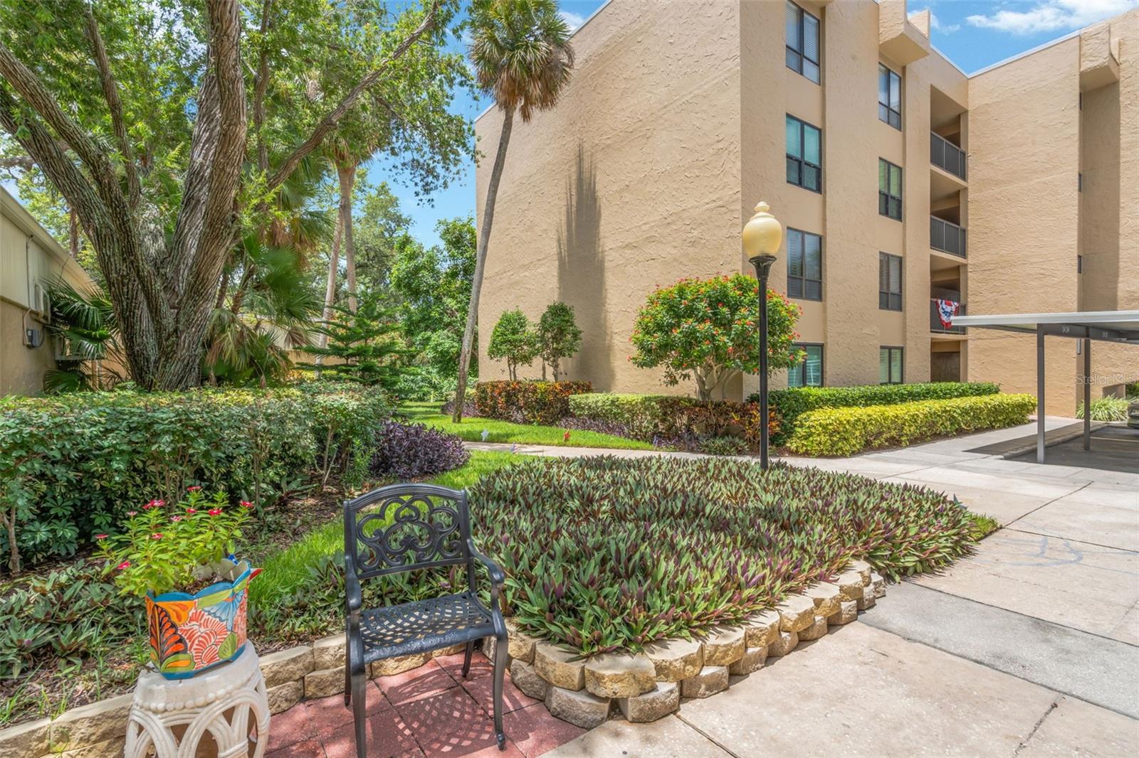 1 bed, 1.5 bath first-floor condo in the gated Cove Cay community of Clearwater. Completely remodeled in 2025, this 810-square-foot home features luxury vinyl plank flooring, quartz countertops, soft-close cabinetry, updated electrical and plumbing, a new HVAC system, and a new water heater. Move-in ready with modern finishes throughout.
   Built in 1972, this home was renovated from top to bottom with quality craftsmanship and thoughtful upgrades. The redesigned kitchen features quartz countertops, new soft-close cabinets and drawers, and a full suite of appliances installed in 2025. The spacious floor plan includes comfortable living and dining areas, a large primary bedroom, a beautifully updated full bathroom with a tub, and a convenient half bath for guests. Every major system and finish has been updated, creating a truly move-in ready home. 
   Relax on the screened patio overlooking lush green space. A private laundry room just steps from the front door and an assigned parking space add everyday convenience. Residents enjoy a community pool, clubhouse, fitness center, and 24-hour gated security with a staffed guard. Golf and marina access are available within the community for an additional fee.
   The $611 monthly condominium fee includes cable, internet, water, sewer, trash, exterior maintenance, homeowners insurance for the building, and flood insurance, helping simplify homeownership and reduce many of the ongoing ownership expenses. Leasing is permitted after two years of ownership with a minimum six-month lease term, subject to the condominium association's current rules and regulations.
   Conveniently located near shopping, dining, airports, and the Gulf beaches, this beautifully renovated condo offers low-maintenance living in one of Clearwater's premier gated golf and marina communities.