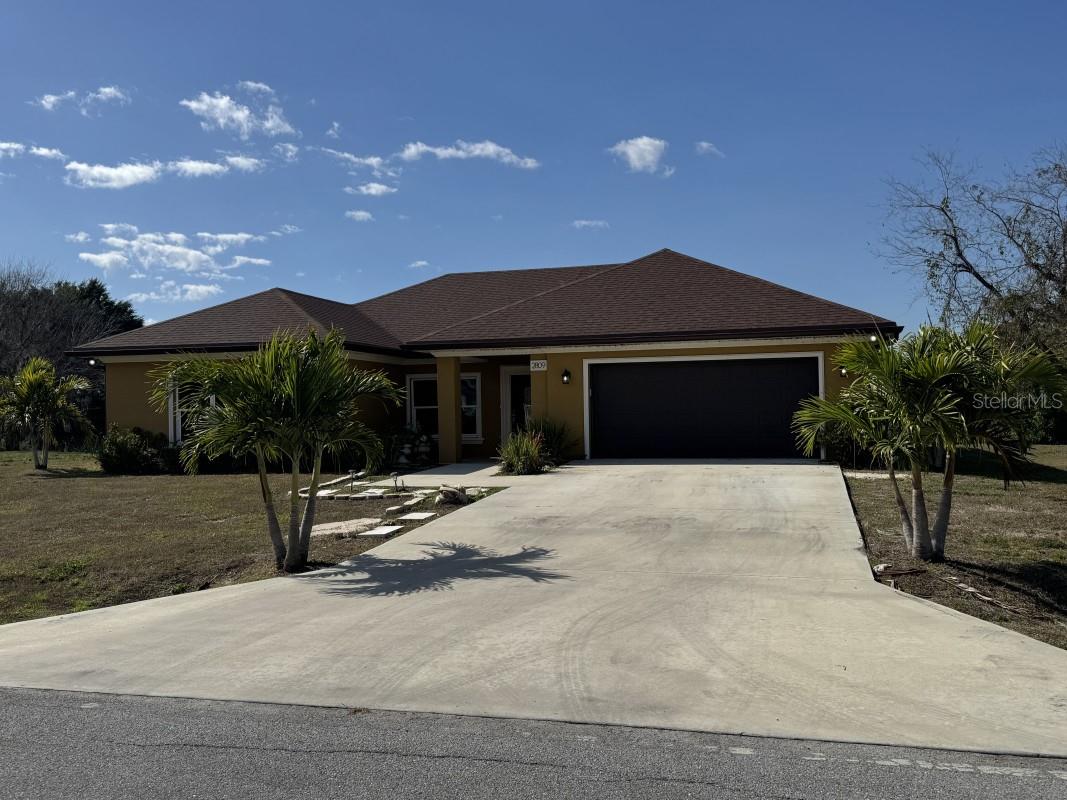 Like New!!! built in 2022, this home is not your typical home. This home features 1815 square feet under air, 2,430 square feet total, it is a 4-bedroom 2-bathroom home, the 4th bedroom is nearly the size of the master bedroom! what makes this home so special? This home features custom finishes not found in your typical home, your typical home has wood baseboards and door moldings, here you will find beautiful CONCRETE 7 1/4" baseboards and 4" decorative concrete door moldings. you won't ever have to worry about water damage to these, you will NOT find this in any other home! it doesn't end there, step outside you will find the same concrete beautiful concrete moldings and windowsills surrounding every window and door, a must see to appreciate! Other features include Granite countertops, a formal dining room, Porcelain tile floors in the bathrooms, living room, and kitchen, with the bedroom having upgraded carpet. The master bathroom features an oversized walk-in shower AND separate soaking tub, along with a 2-sink vanity. the master closet features beautiful all custom wood shelving, plenty of room for clothes!! For your heating and cooling you have a Heat pump system made by Trane. The home features impact resistant windows and Doors. you have beautiful French doors with built in blinds that open up to a beautiful view of the lake in the backyard. This home also features and oversized 2 car garage, bring your oversized big truck inside!! This home is conveniently located close to town in the quiet and desired neighborhood of Taylor Creek isles.