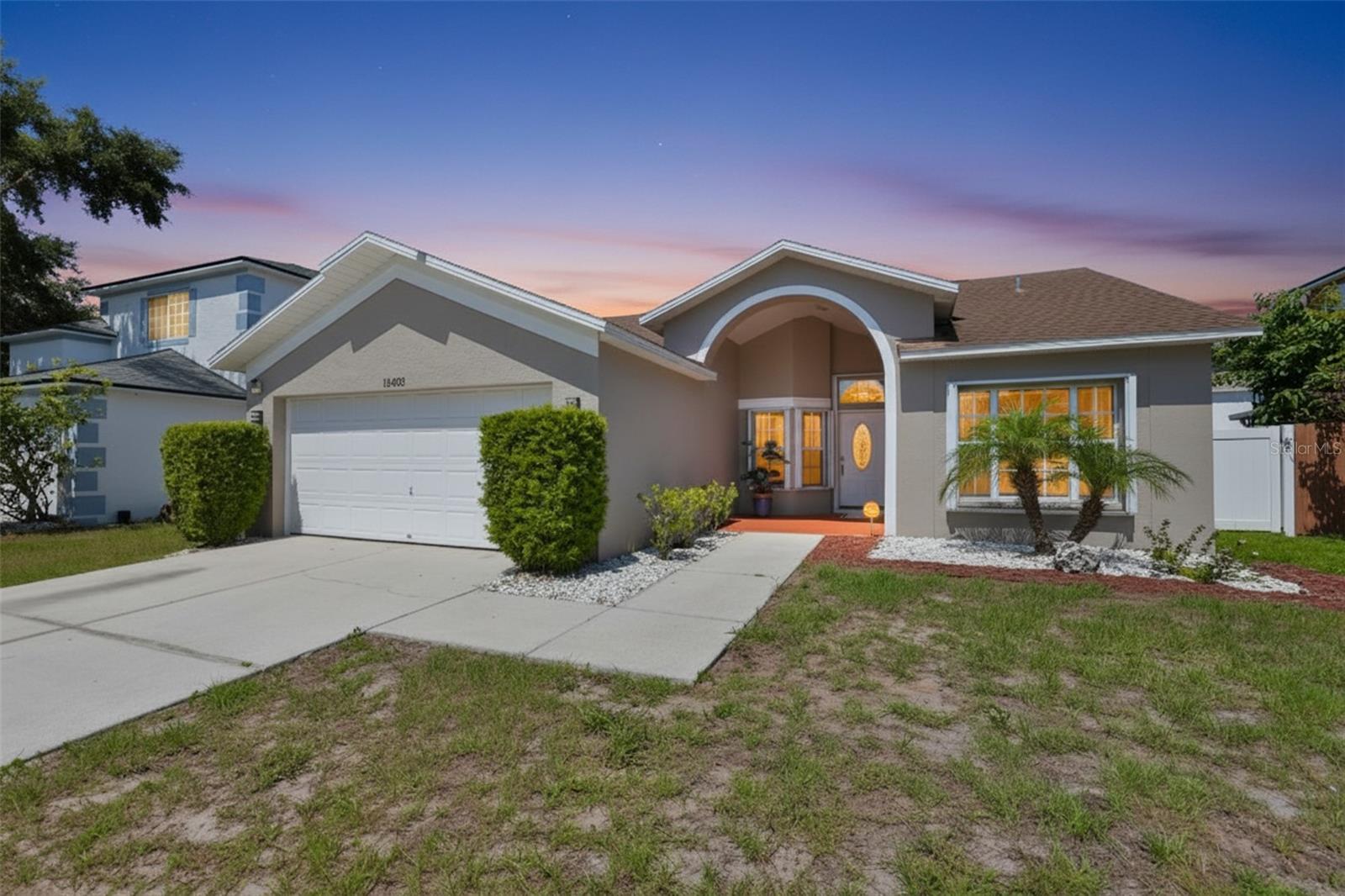 Welcome home to this beautifully updated 4-bedroom, 2-bath home in the desirable Meadowbrooke at Summerfield community! From the moment you arrive, you'll appreciate the pride of ownership and extensive updates throughout. Enjoy peace of mind with a home security system and Storm Smart hurricane shutters, a 2018 roof, HVAC (2020), newer water heater, updated electrical, new garage door motor and new keypad and solar panels that are paid for allowing the new owner to enjoy exceptional energy savings. The seller's highest electric bill last summer was just $13.29!  The stunning kitchen features granite countertops, stainless steel appliances, and a charming barn door that conceals the pantry, adding both character and functionality. Throughout the home you'll find beautiful laminate flooring with no carpet, updated bathrooms, including a gorgeous West Shore custom primary shower, chair-height toilets, a custom closet in the primary bedroom, stylish lighting fixtures, and new ceiling fans. Every detail has been thoughtfully updated, making this home truly move-in ready.  Step outside to your own backyard retreat!  The oversized, fully fenced backyard is perfect for entertaining, featuring a huge covered patio with a concrete floor, built-in bar, and lighting ideal for weekend barbecues, family gatherings, or simply relaxing after a long day.  Summerfield offers an exceptional lifestyle with outstanding amenities, including two community pools, a fitness center, indoor basketball gym, tennis courts, volleyball court, playground, dog park, pavilion, monthly food trucks, seasonal children's programs, a community food pantry, and a community security patrol seven days a week. Conveniently located near shopping, restaurants, schools, hospitals, and I-75, this home truly has it all. Don't miss your opportunity to own this beautifully updated home - schedule your private showing today!