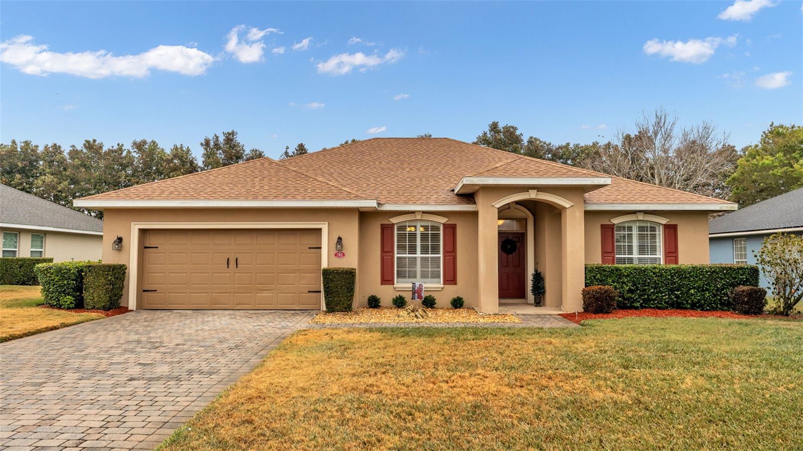 USDA ELIGIBLE with 0% down financing, NO REAR NEIGHBORS, WHOLE HOME GENERATOR & HURRICANE SHUTTERS, and major system updates already completed. Welcome to 781 Country Walk Cove, a beautifully maintained 4 bedroom, 2 bath home offering 1,960 square feet of thoughtfully designed living space with tile flooring throughout.

From the moment you arrive, you'll appreciate the pride of ownership and attention to detail. Beautiful plantation shutters enhance every room, while hurricane shutters provide added peace of mind. Step inside to a welcoming foyer that opens to a dedicated dining space, perfect for family dinners or entertaining guests. Just off the entry, the versatile fourth bedroom overlooks the front yard and makes an ideal home office, playroom, or guest space. High speed internet is available through both Spectrum and Frontier.

At the heart of the home, soaring ceilings create an open and airy atmosphere throughout the living room and kitchen. The kitchen is designed for both function and style, featuring granite countertops, black stainless steel appliances, soft close drawers, and a seamless flow into the main living area.

The split bedroom floor plan provides privacy for everyone. Two secondary bedrooms are located on one side of the home and share a full bathroom with granite countertops and direct access to the oversized screened lanai. Tucked away on the opposite side, the spacious primary suite offers private lanai access and an ensuite bath complete with dual sinks, granite countertops, a soaking tub, a walk in shower, and a generous walk in closet.

One of the home's standout features is the expansive screened lanai, recently resurfaced with a durable polyaspartic coating. With no rear neighbors, this outdoor space offers exceptional privacy and the perfect setting for relaxing or entertaining.

This block construction home has been meticulously maintained, with major improvements already completed, including a 3 year old roof, 9 year old HVAC system, and 8 year old water heater. Additional upgrades include an 11KW Generac whole house generator with a new leased LP tank, Culligan whole house water filtration system, new irrigation well pump and holding tank, plus updated appliances including the refrigerator, microwave, washer, dryer, dishwasher, and range.

Located in a well maintained community with a low HOA of only $550 per year, this home offers the rare combination of privacy, functionality, and valuable upgrades that today's buyers are looking for.