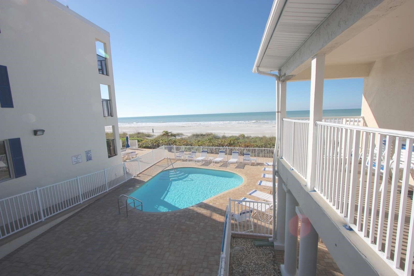 Best Priced entry Beach front Condo in Belleair!  High demand beachfront unit which allows Short term rentals with active management in place making this a true passive investment or second home! Welcome to the Beachfront Bliss at Belleair Beach! Rarely available, this beautifully updated 1-bedroom, 1-bathroom condo offers an open-concept layout and a private balcony with partial Gulf views—perfect for enjoying sunsets. Recently refreshed with newer furnishings that are included in the sale, the interior features a spacious master suite with a king-size bed and a bright living area. The well-appointed kitchen includes a refrigerator, stovetop, and microwave, making it an ideal coastal retreat or seasonal home.

Residents enjoy premium community amenities, including a beachfront heated pool, communal grilling area, and direct access to the pristine sands of the Gulf. The unit includes one assigned parking space and access to on-site laundry facilities. Located in the quiet Belleair Beach community, you are just minutes away from the world-class dining, shopping, and entertainment of Clearwater Beach. Don't miss your chance to own a piece of paradise!

Property is an active Short term rental, shown by appointment only. No units have sold in the past 3 years meaning this opportunity will not last long! Schedule your private tour today.