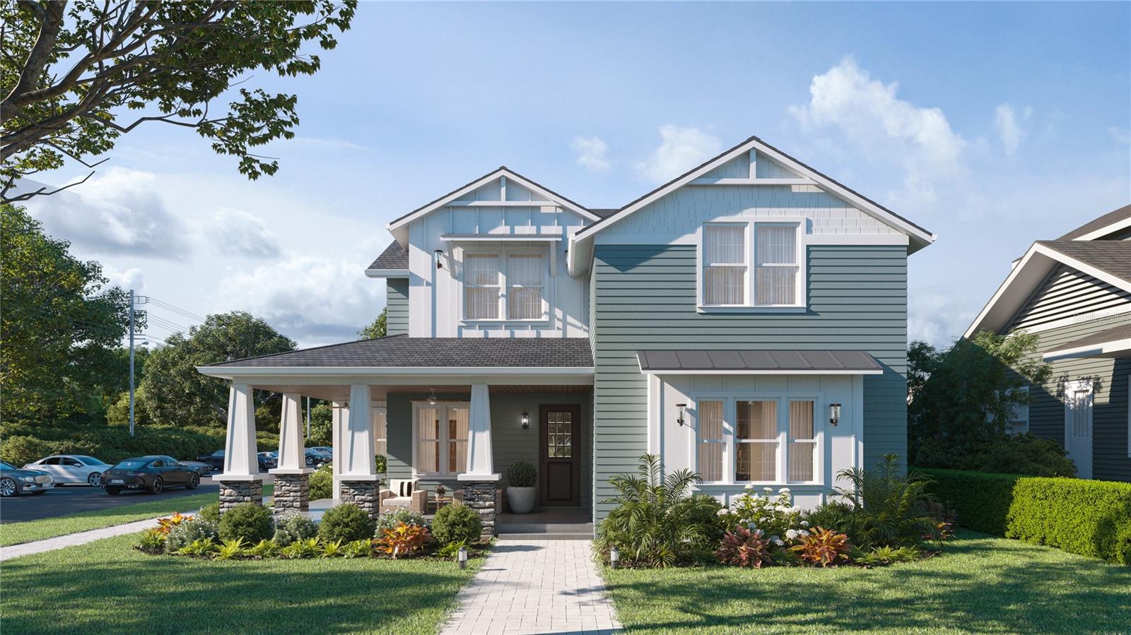 Under Construction. Brand-New Craftsman on Iconic N Central Ave in South Seminole Heights! Introducing another exceptional new construction by VIKIN Homes, perfectly situated on one of South Seminole Heights' most iconic streets. Positioned on an expansive corner lot with an oversized yard, this thoughtfully designed Craftsman offers the ideal blend of timeless architecture, premium construction, and modern functionality. Designed with today's buyers in mind, this home features a highly sought-after first-floor primary suite, providing the convenience of single-level living while still offering generous space for family and guests. With 5 bedrooms, 3 full bathrooms, a dedicated office, and a spacious loft, the flexible floor plan is perfectly suited for multigenerational living, remote work, or growing families. The detached two-car garage creates an inviting backyard retreat while preserving an expansive yard with plenty of room for a custom pool, outdoor kitchen, or entertaining space. Inside, every detail has been carefully selected with quality and longevity in mind. Premium finishes include engineered wood flooring, Level 4 smooth drywall finish, designer cabinetry, quartz countertops, custom millwork, and a chef-inspired kitchen featuring natural gas appliances. The open-concept living areas are filled with natural light and designed for effortless entertaining while maintaining the warmth and character expected from a true Craftsman home. Built well beyond today's standards, this home includes hurricane impact windows, spray foam insulation, a high-efficiency HVAC system, natural gas service throughout, a tankless gas water heater, and numerous energy-efficient features that deliver year-round comfort and long-term value. Located in the heart of South Seminole Heights, you'll enjoy one of Tampa's most desirable historic neighborhoods, known for its canopy-lined streets, local breweries, award-winning restaurants, coffee shops, parks, and convenient access to Downtown Tampa, Armature Works, and the Riverwalk. With its commanding corner presence on iconic N Central Avenue, oversized homesite, timeless Craftsman architecture, first-floor primary suite, detached garage, and VIKIN Homes' signature attention to quality, this is a rare opportunity to own one of South Seminole Heights' premier new construction homes. Expected completion in November. Contact us today for more information on this exceptional new home.