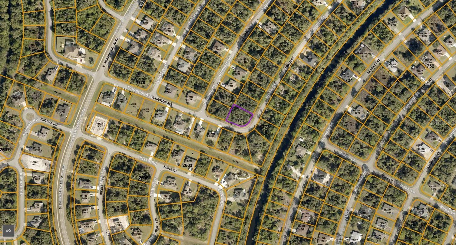 Corner lot, large lot! 103x125 wow! For driving reference the property address across the street is 3227 THURSTON AVE NORTH PORT FL, 34288.  Seller has 4 total lots in the area and would do a package deal.  Build your home today!