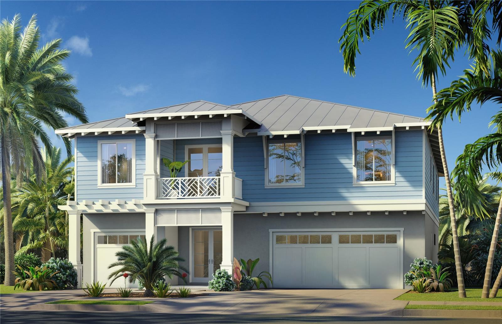 Under Construction. The Perla Del Mar—an exceptional new-construction residence offering four
spacious bedrooms plus a dedicated office, ideal for families, remote work, or hosting guests in comfort.
Designed for luxury and flexibility, the owner’s suite lives like a private resort with expansive walk-in closets that provide both function and elegance. And, indulge in a spa-inspired retreat featuring a lavish walk-in shower.
    Three additional generously sized bedrooms ensure everyone has their own space, including one with a
private bath and walk-in closet for added comfort and privacy.
    The heart of the home is an open-concept kitchen, with 48" upper cabinets, dining, and great room, complete with a wet bar that makes entertaining effortless. A generous pantry and central island create a true chef’s kitchen—perfect for everyday meals and special gatherings
alike.
Outdoor living is just as inviting, with two welcoming lanais that extend your living space and capture the
relaxed coastal lifestyle.
    Below, a spacious unfinished area on the lower level offers endless possibilities—
whether you envision a game room, fitness space, storage, or future guest quarters.
Immerse yourself in the laid-back charm of Turtle Beach, where pristine shoreline, walkable streets, and
delightful seaside dining are just moments away. The Perla del Mar blends luxury, comfort, and coastal character into one extraordinary home
Exterior picture of home is an artist's/digital rendering. Home is under construction.