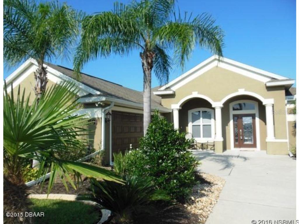 Your Villa Gabriel model home is on a quiet cul-de-sac with a lakefront view. This open concept home has carpet, tile and wood throughout with stainless steel appliances and split bedroom floor plan. Your pocket sliding glass doors open up to a screened patio. Venetian Bay offers a gym,(Snap Fitness), as well as restaurants, hair salon, ice cream shop, walking trails, playground area, a large pool area and an 18-hole championship golf course. You are easily on I-95 and/or I-4 and a short drive to the beach. Your home comes with a new a/c and a 1 year 2-10 Home Warranty. ;Water: City