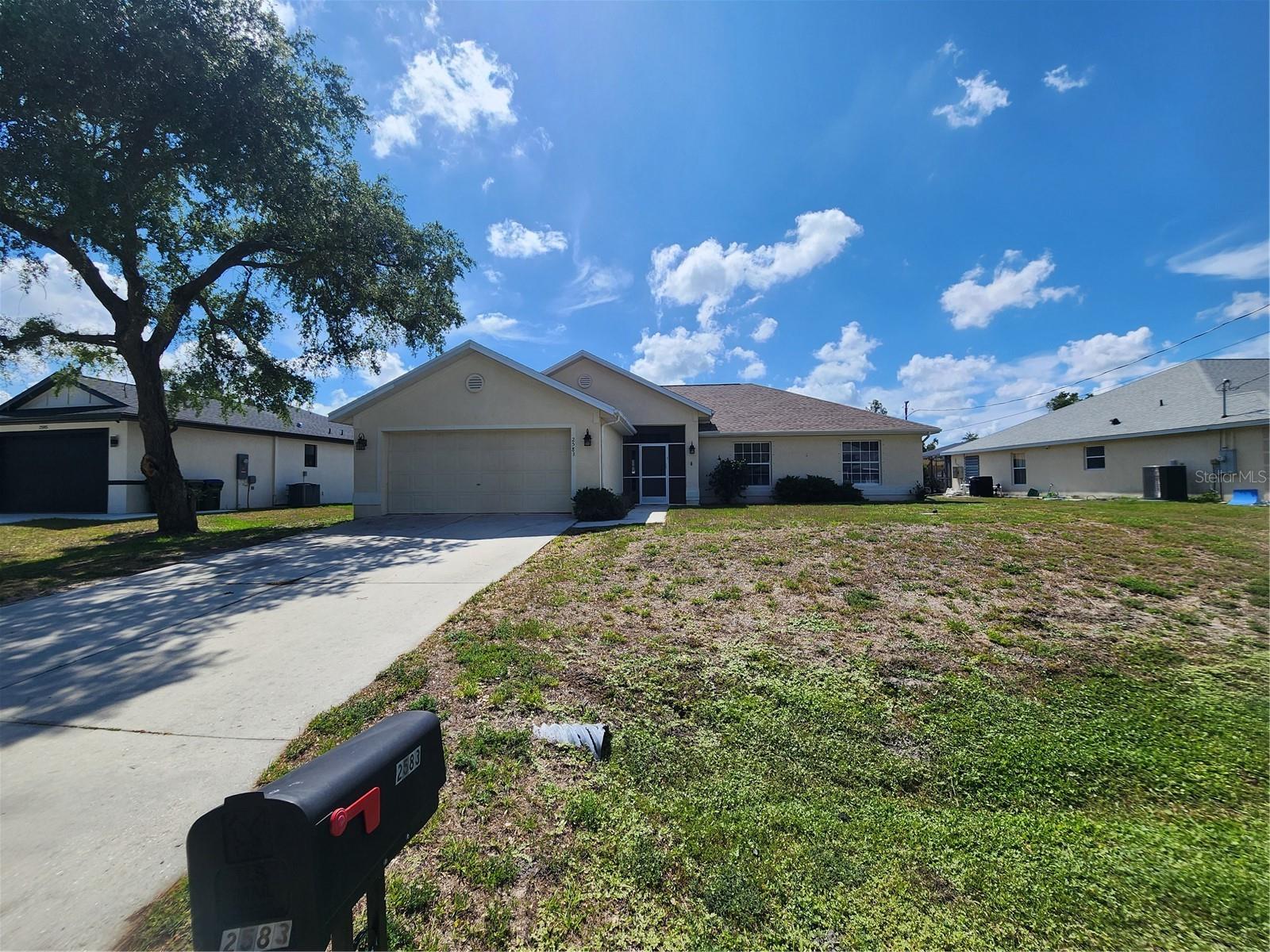Investment Opportunity: Cashflow & Long-Term Potential! Nicely laid out designed 3-bedroom plus den home located in the thriving city of North Port, FL. An ideal choice for savvy investors or future homeowners planning ahead. Step inside and be welcomed by vaulted ceilings and a spacious, open-concept floor plan designed with entertaining in mind. The heart of the home is a generous great room that flows seamlessly into the dining area and kitchen. Ample cabinetry and a breakfast bar make this kitchen truly perfect for hosting. Situated in a highly desirable North Port neighborhood. - Just minutes from shopping and dining. The split-bedroom layout ensures privacy for the master suite, which features a walk-in closet and en-suite bath, offering a peaceful retreat at the end of the day. Two additional bedrooms and a versatile den/study provide space for guests, family, or a home office. Enjoy Florida living year-round with a screened-in patio—ideal for outdoor dining, relaxing with a book, or hosting weekend BBQs. Major updates and features provide peace of mind, including a new roof (2023), A/C system installed in 2023, and hurricane protection offered for all doors and windows. Best of all, the home is NOT located in a flood zone, offering added savings on insurance and confidence during storm season. Ideally located just five minutes from Murdock Circle, this home offers easy access to shopping, dining, major retailers, the mall, and popular local restaurants, along with convenient access to I-75 and US-41 for effortless north–south travel. Gulf beaches are approximately 25 minutes away, while Centennial Park’s Olympic-size pool is only 10 minutes from the home. Charlotte Sports Park, county fairgrounds, parks, and multiple boat launches are all within a 15-minute drive—making it easy to enjoy the best of Southwest Florida