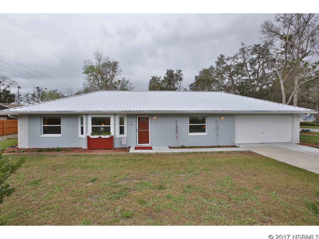 Be prepared to be delighted by this cheery, pristine home with a medley of improvements! Spacious, yet cozy with great storage! 2015 Improvements: Bamboo flooring throughout, Whirlpool appliances, metal roof, windows, exterior doors & storm door, paint, gutters & soffits, fencing, outside lighting, french doors with built in blinds, ceiling fans & lighting, closet shelving, toilets, kitchen sink & faucet, laundry tub, smoke detectors, hot water heater, bathroom faucets, water softener, & garbage disposal! Vaulted ceiling (no popcorn!), lots of kitchen cabinets & counter space for the cook in your family! Over sized garage with built in workbench & shelving. All this in a convenient location close to I-95, shopping, restaurants! Hurry, it won't last long!Sellers disclosure in attachments. Closing & escrow: Columbia Title, 200 Forest Lake Blvd, Daytona Beach, FL 32119 386/756-1000 fax 386/756-1108 columbiatitle@bellsouth.net ATTN: Denise Hedrick ;Water: City