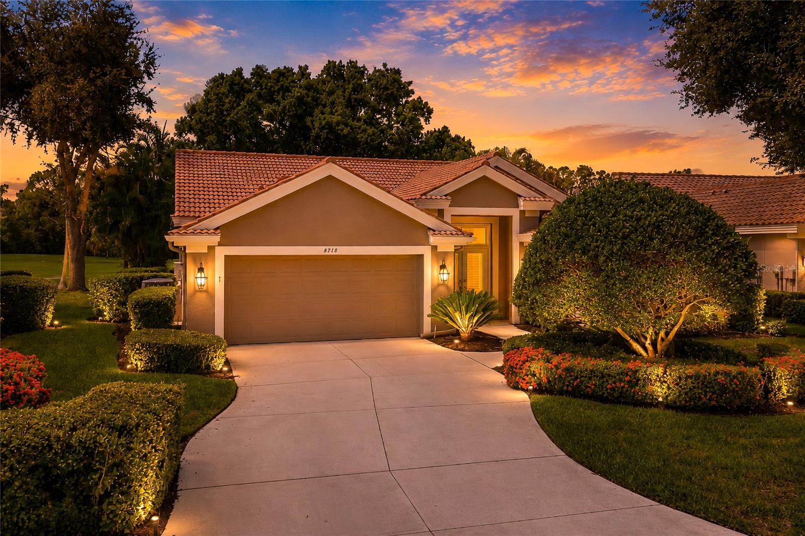 Welcome to this beautifully maintained turnkey furnished home in the highly sought-after Rosedale Golf & Country Club! Offering 3 bedrooms, 2 bathrooms, and 2,034 square feet of light-filled living space, this home captures breathtaking golf course and tranquil water views from its prime location.

Designed for comfortable Florida living, the open floor plan features soaring ceilings, a spacious living and dining room combination, custom closets, and expansive sliding glass doors that pocket completely into the wall, seamlessly blending indoor and outdoor living. Neutral tile flooring flows throughout the entire home, including all bedrooms, creating a clean and cohesive look.

The functional kitchen offers ample cabinetry, generous workspace, and a sunny breakfast nook overlooking the pool and picturesque views beyond. The private saltwater pool provides the perfect setting to relax or entertain while enjoying the peaceful golf course and water vistas.

Recent updates provide peace of mind, including a new HVAC (2025), new hot water heater (2025), and a new roof (2018). The beautifully renovated guest bathroom showcases quartz countertops, a new vanity, updated tile, and a seamless glass shower enclosure. Fresh landscaping and a newly painted garage floor further enhance the home's exceptional curb appeal.

Being offered turnkey furnished, this move-in-ready home presents an outstanding opportunity to begin enjoying the Rosedale lifestyle immediately. Fantastic rental history too! With optional golf, tennis, fitness, and social memberships available, plus a 24-hour gated entrance and no CDD fees, this is Florida country club living at its finest! Hurry this one will not last!!!