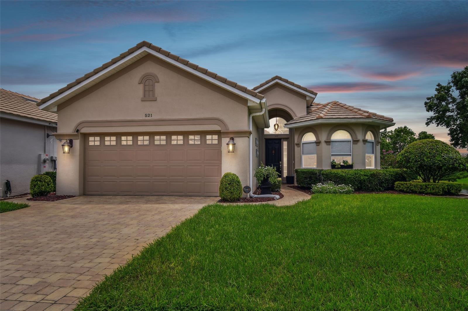 Welcome to the WESTRIDGE section of DeBary Plantation, home of DeBary Country Club. Westridge is a GATED COMMUNITY where the yard work is done for you allowing more time for the things you want to do. This tastefully decorated 3-bedroom, 2-bathroom home, has 2,424 square feet of living space inclusive of the impressive FLORIDA ROOM. As you enter, you immediately notice the RENOVATED KITCHEN with the BIANCO ROMANO GRANITE COUNTERTOPS, 42" cabinets and ample storage for all your cooking needs. Every detail has been carefully considered, with ALL-NEW APPLIANCES and a design that effortlessly combines style and functionality. Both bathrooms feature ANDOLINI MARBLE countertops imported from ITALY. The master bathroom has a luxurious garden tub, a separate walk-in shower, and the all important water closet. The Florida Room offers a seamless transition from indoor to outdoor living with a beautiful WATER VIEW! Equipped with SUNROOM POWER BLINDS, you can effortlessly control the natural light and maintain a comfortable atmosphere. MINKA fans add a touch of elegance, while the tile flooring creates a smooth and stylish space for relaxation and entertainment. Step into the garage, and you'll discover a well-organized and functional space. The finished floor and insulated overhead door provides for a clean, polished look and enhanced temperature control. There is also a workbench, panels for hanging items, cabinets, and hanging shelves offering convenient and plentiful storage solutions. This exceptional home is equipped with even more amenities that make it truly desirous. There is a WATER SOFTENER, a whole-house 22KW GENERATOR, French Drains in the backyard and beautifully landscaped surroundings. Speaking of landscaping, both the front and back yards have been meticulously designed to be visually stunning. Enjoy this from the screen enclosed Lanai or from the Florida Room. Either one allows for beautiful views of the foliage, birds and the occasional deer. The community itself is a haven for golf enthusiasts, with the picturesque finishing holes providing a stunning backdrop to the exquisite clubhouse. Experience Florida elegance and EXCEPTIONAL AMENITIES within this vibrant semi-private COUNTRY CLUB COMMUNITY. Don't miss the opportunity to make this BEAUTIFUL and SPACIOUS home yours. Come and discover the wonders it holds by clicking on the link for a 3D VIRTUAL WALK THROUGH. Once you do, you will want to make an appointment and see it in person and make this your new home.