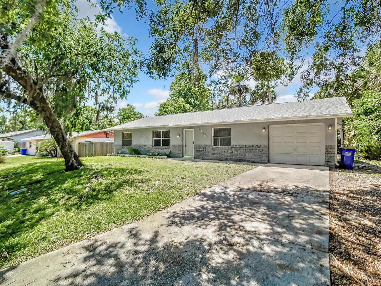 Welcome to your dream home! This stunning 3 bedroom, 2 bath residence is perfect for families or anyone looking for a peaceful retreat. Located just minutes away from shops and highways, this home is conveniently situated in a desirable area and only 15 minutes from the beautiful New Smyrna Beach.

As you enter the home, you'll be immediately impressed by the spacious and open floor plan. The house features all-new vinyl flooring throughout and has been freshly painted, providing a bright and modern feel. The kitchen is a chef's dream, with birchwood cabinets and soft-close drawers. The double doors that lead to the backyard make entertaining a breeze.

The backyard is a true oasis, with lush landscaping and plenty of room for a pool. The fence provides privacy and security, making it a perfect space for pets and children. The shingle roof is less than a year old, ensuring that this home is low maintenance and ready for you to move in.

Additional features of this stunning property include a separate laundry room, new blinds in all bedrooms, and a transferable termite bond. With a one-car garage, you'll never have to worry about parking again.

This amazing property won't last long at this incredible price of $289K. Don't miss out on the opportunity to make this house your new home. Schedule your viewing today! ;Water: City