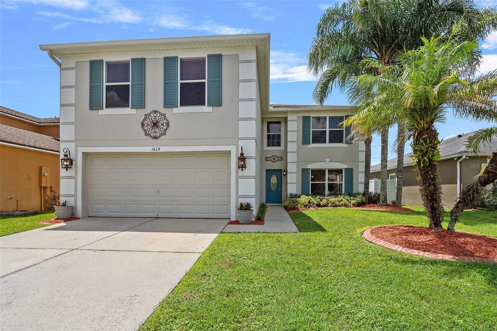 Expect to be impressed with this multi-generational 6 Bedroom and 4 bathroom two-storey home in the desirable Southchase neighborhood in Hunters Creek. Notable updates and major systems include SOLAR PANELS (2017), Water Softener System all throughout the home (from 2021), Roof (2017), newer AC units. This well-maintained home has NO REAR NEIGHBORS, located on a cul-de-sac and is in a gated community. Ultimate Florida living with a nice curb appeal and fenced-in yard for privacy. Step inside to rooms designed for formal living and dining space - versatile to arrange to suit your needs. Walk through the back to find a great room with your common living space. Enjoy the elegant and classic style kitchen with granite countertops, wood-colored cabinets with plenty of storage space and stainless steel appliances (all included). Ample space on your kitchen pantry and a breakfast nook to enjoy a more intimate meal. Ceramic tiles on the first floor. You’ll also find a bedroom with an ensuite bath suitable for an office or guest room. Walk through the back doors to find your private backyard, paved deck with screen enclosure suited for barbecue parties, get-togethers or just a chill-out evening. The second floor boasts a massive loft area with two large windows - bathing the space with light. Ideal for living room space, game room or a lounge area. Your Primary bedroom is tucked in the back featuring an ensuite bathroom with dual sinks, granite counter tops, TWO walk-in closets, a soak-in tub and a stand-up shower. Four additional bedrooms are located on the second floor with walk-in closets along with the two other secondary bathrooms with granite counters and a tub/shower combo. Laundry room is located on the first floor. (washer and dryer is included). Additional storage spaces located on a room under the staircase and multiple linen closets on the second floor. Perfect to accommodate an extended family or use it as a vacation home. This is an exclusive neighborhood with beautiful green spaces as you drive through the community. Zoned for A-rated Southwood Elementary, close to major highways, malls, “The Loop” restaurants, attractions and within minutes to the airport. You’ll love living here. Come see all that makes this home so special!