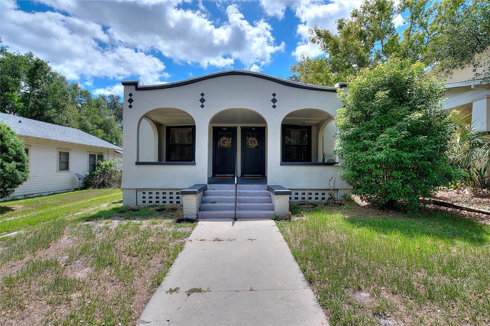 Prime investment opportunity right in the heart of Lakeland! This duplex features two exceptional units—a spacious 2-bedroom, 1-bath unit and a charming 1-bedroom, 1-bath unit—both thoughtfully updated and move-in ready. Ideally located just minutes from Florida Southern College, Lake Morton, Lake Hollingsworth, and many shopping, dining, and entertainment options, this property offers the best of Lakeland living. Downtown is less than one mile away, allowing residents and guests to enjoy popular local attractions such as First Friday events, the Saturday Farmers Market, and a vibrant downtown scene as easy as a walk, bike ride, or short drive away. Most recently operated as a successful short-term rental, both units are being sold fully furnished and completely outfitted, making this a true turnkey investment opportunity. The property is equally well-suited for long-term rental income or owner-occupancy with supplemental rental revenue. A shared backyard and common outdoor space provide a welcoming area for relaxation and entertaining, while dedicated parking is conveniently located behind the home. Each unit also includes its own storage shed equipped with a washer and dryer. Recent improvements include upgraded flooring, window treatments, appliances, beautifully renovated bathrooms, and a brand-new roof installed in 2025. Adding to the home's charm is the inviting front porch, the perfect place to unwind and enjoy Florida's beautiful weather. Whether you're looking to expand your investment portfolio or secure a owner-occupied income producing opportunity in one of Lakeland's most desirable locations, this duplex is a rare opportunity you won't want to miss.