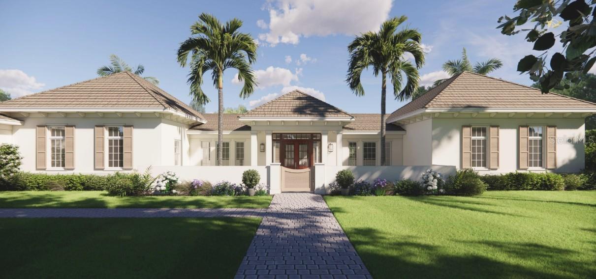 Pre-Construction. To be built. Experience modern coastal living at its finest with the Coral Isle by Heritage Builders. Nestled on an expansive 20,000+ sq. ft. homesite in the highly coveted Oyster Bay neighborhood, this newly crafted ranch-style residence effortlessly blends contemporary design with timeless architectural elements. With 4,128 sq. ft. of air-conditioned living space all on one level, the home offers an ideal layout featuring four spacious bedrooms, a dedicated media room, private office, casual dining area, and an impressive four-car side-load garage. Inside, Heritage Builders’ signature high-end finishes take center stage. White oak flooring flows throughout the home, complemented by elegant arched entryways and thoughtfully designed details at every turn. The primary suite is a serene retreat, complete with an outdoor shower accessible directly from the luxurious primary bath—perfect for embracing the Florida lifestyle. The heart of the home is the expansive Great Room and open-concept kitchen, designed to bring family and friends together. A disappearing corner slider in the casual dining area blurs the lines between indoors and out, opening to the covered lanai, pool, and spa—an entertainer’s dream. The chef’s kitchen impresses with an oversized island, true walk-in butler’s pantry, and a full suite of Thermador appliances, offering ample space for prep, cooking, and hosting. Situated just 5 minutes from the world-famous Siesta Key Beach, a short walk to the exclusive Field Club, and mere minutes from the boutiques and dining of Southside Village, this location places you at the center of Sarasota’s most desirable amenities. Enjoy quick access to the arts and culture of downtown Sarasota, only 7 minutes away, all while residing in one of the area’s most charming and established neighborhoods. The Coral Isle brings modern luxury, thoughtful design, and unrivaled convenience together in one extraordinary home.