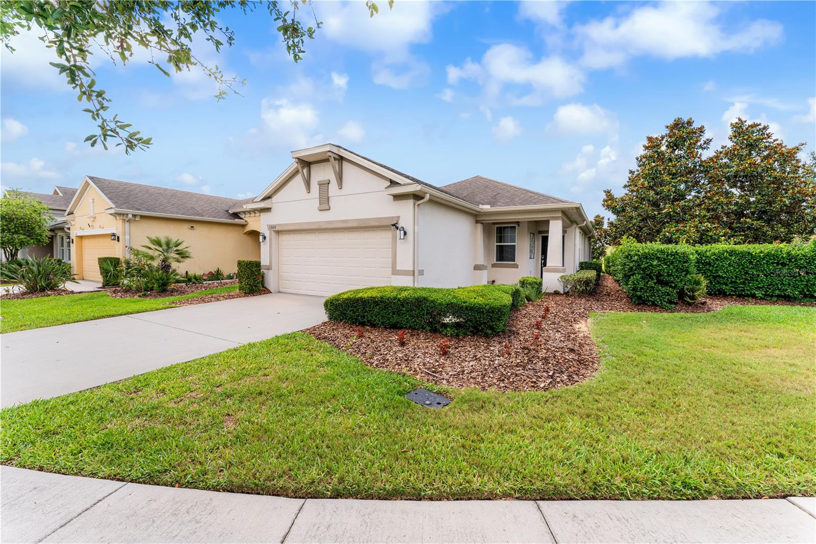 Located in the highly sought-after gated community of The Lakes at Harmony, this exceptional former developer model home offers luxury living in one of Central Florida’s premier golf and nature communities. This very popular Heron model features 2 bedrooms, 2 baths, and a private office, perfectly designed for comfortable everyday living and entertaining. Positioned on a premium waterfront homesite, the home boasts breathtaking pond and golf course views, creating a peaceful and scenic backdrop from sunrise to sunset.

Inside, you’ll find an open-concept floor plan with upgraded finishes, designer details, and abundant natural light throughout. The spacious living areas flow seamlessly to the outdoor space, allowing you to fully enjoy the stunning water and golf views. Residents of The Lakes at Harmony enjoy resort-style amenities including golf, clubhouse, pool, fitness center, walking trails, tennis, pickleball, and access to Harmony’s beautiful lakes and conservation areas. Conveniently located near Orlando International Airport, shopping, dining, and Florida’s east coast beaches, this rare model home offers the perfect blend of luxury, nature, and active Florida living. Buyer to verify all room dimensions, square footage, and HOA restrictions.