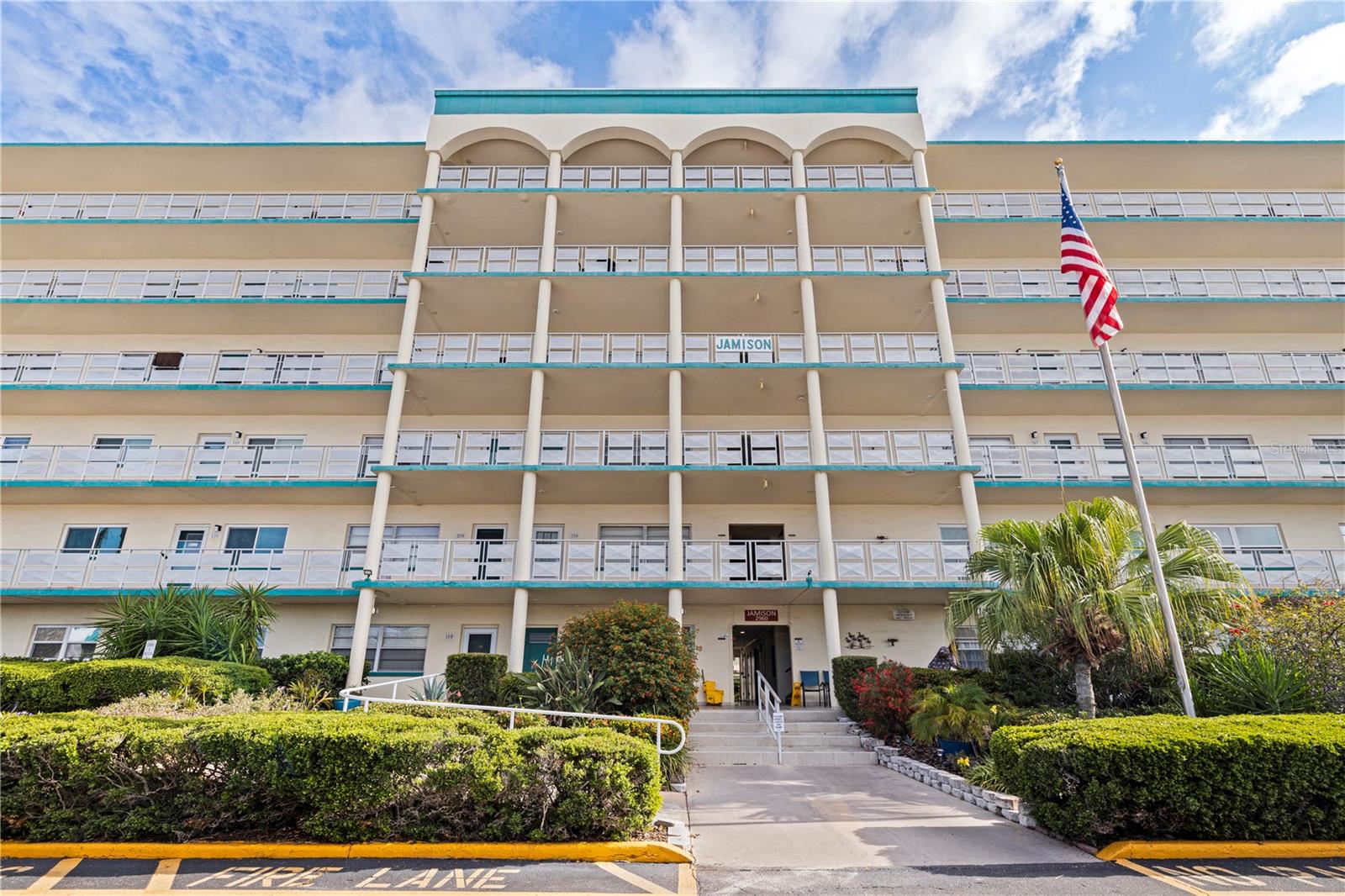 Enjoy easy Florida living in this spacious, fifth-floor condominium, complete with a deeded covered parking space. The sun-filled Florida room provides a relaxing retreat with views of the heated community pool, which was beautifully refinished in 2022. This exceptionally managed 55+ community offers direct water access with boat slips and kayaking ramps, as well as four heated pools, tennis and pickleball courts, shuffleboard, bocce ball and a clubhouse with a library, dining room, meeting spaces, billiards room and a calendar full of organized social events. Town Shores also neighbors the vibrant downtown of Gulfport, with its excellent restaurants, art galleries, beaches, parks, marina, library, multipurpose senior center, historical tours and a dance hall. The Jamison building has passed its Milestone Inspection and Structural Integrity Reserve Study and allows long-term leasing (with some restrictions). Monthly dues include cable, internet, water, sewer, trash, recycling, natural gas, heated community pools, common area maintenance, building insurance and recreational facilities. The only utility you will need to cover is electricity. Packed with resort-style amenities, this residence offers the perfect blend of comfort, convenience and an active lifestyle within a welcoming 55+ community.