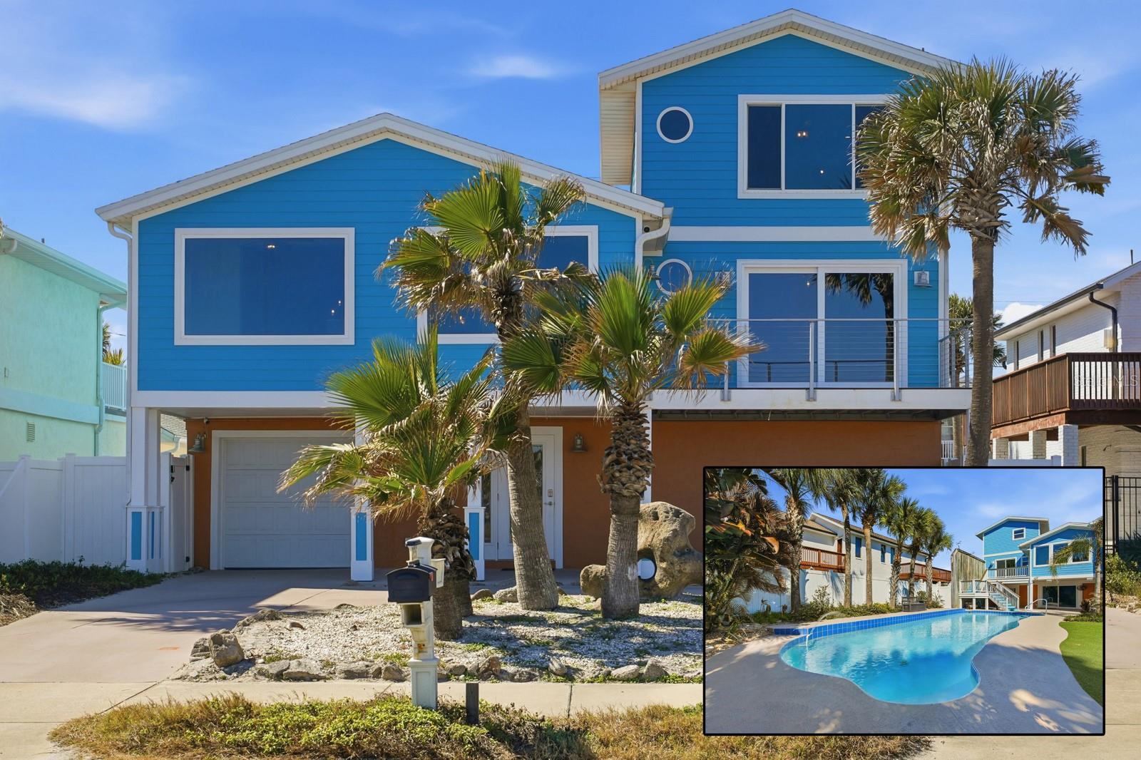 From A1A to Central Avenue, this oceanfront residence offers refined coastal living paired with exceptional construction and lasting durability. The property feels like a private retreat while offering ideal entertaining space with three front parking spaces and three additional in the rear, plus deeded private beach access directly in front of the home.

Featuring 4 bedrooms and 3 full baths, the home showcases unobstructed Atlantic views and true beachfront living in the heart of Flagler Beach. A full 2020 remodel highlights quality craftsmanship and modern coastal finishes, with updated electrical and plumbing throughout.

Designed for both comfort and resilience, the home includes quartz surfaces, a private primary suite with coffee bar and mini fridge overlooking the ocean, impact-rated “turtle glass” windows, whole-house generator, natural gas, Hardie board siding, 2017 roof, built-in AC dehumidifier, French drain system, and privacy fencing.

Outdoor living is elevated with a 40-foot saltwater pool, remote-controlled fountain, outdoor kitchen, irrigation system, GFCI outlets throughout, Florida native landscaping, and low-maintenance turf for effortless upkeep.

Additional highlights include littoral rights, a main-level suite with accessibility features, elevated laundry storage, security system, and seamless indoor-outdoor flow. A rare opportunity to own a fully upgraded oceanfront property built for luxury, lifestyle, and longevity in Flagler Beach.