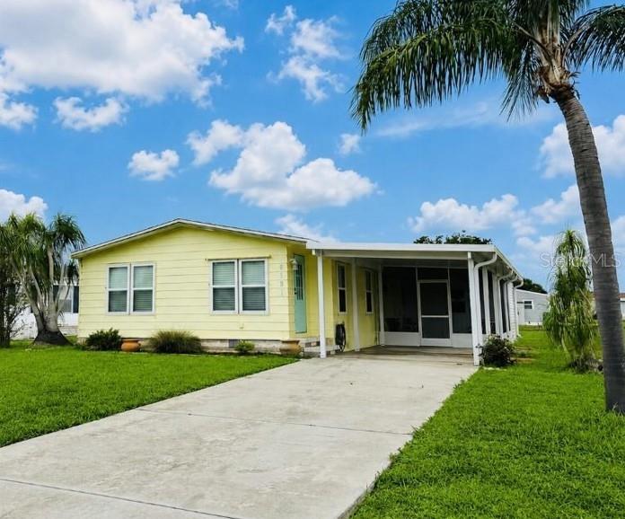 Newly updated, 1000 ft, 2 bed, 2 bath mobile home on OWNED LAND only 10min to the beach!
This turn-key fully furnished, with all the essentials included, is in Lemon Bay Isles, Englewood, 55+ community. Updates have been done since 2023. New roof, all new vapor barrier undercarriage, subfloor and flooring, insulation and drywall, new kitchen as well as appliances and both bathrooms completely redone. Washer and dryer are stackable in laundry room.
The carport has parking for 1 under and the driveway has room for additional car(s). Large attached storage shed and a spacious screened in porch to enjoy the Florida outdoors!
Yearly Hoa fees are $50. The Lemon Bay Isles community offers a heated/cooled swimming pool and hot tub, tennis court, pickleball and shuffle court along with other outdoor and clubhouse activities. 
Conveniently located to Englewood beach, Stump Pass and Manasota Key, Publix/Winn-Dixie, many restaurants and shopping are less than a mile as well as so many other amenities (Walmart, pizza, bingo, gas, bookstore, ice cream shop, Starbucks, Walgreens, etc). Come check it out today for a private viewing.