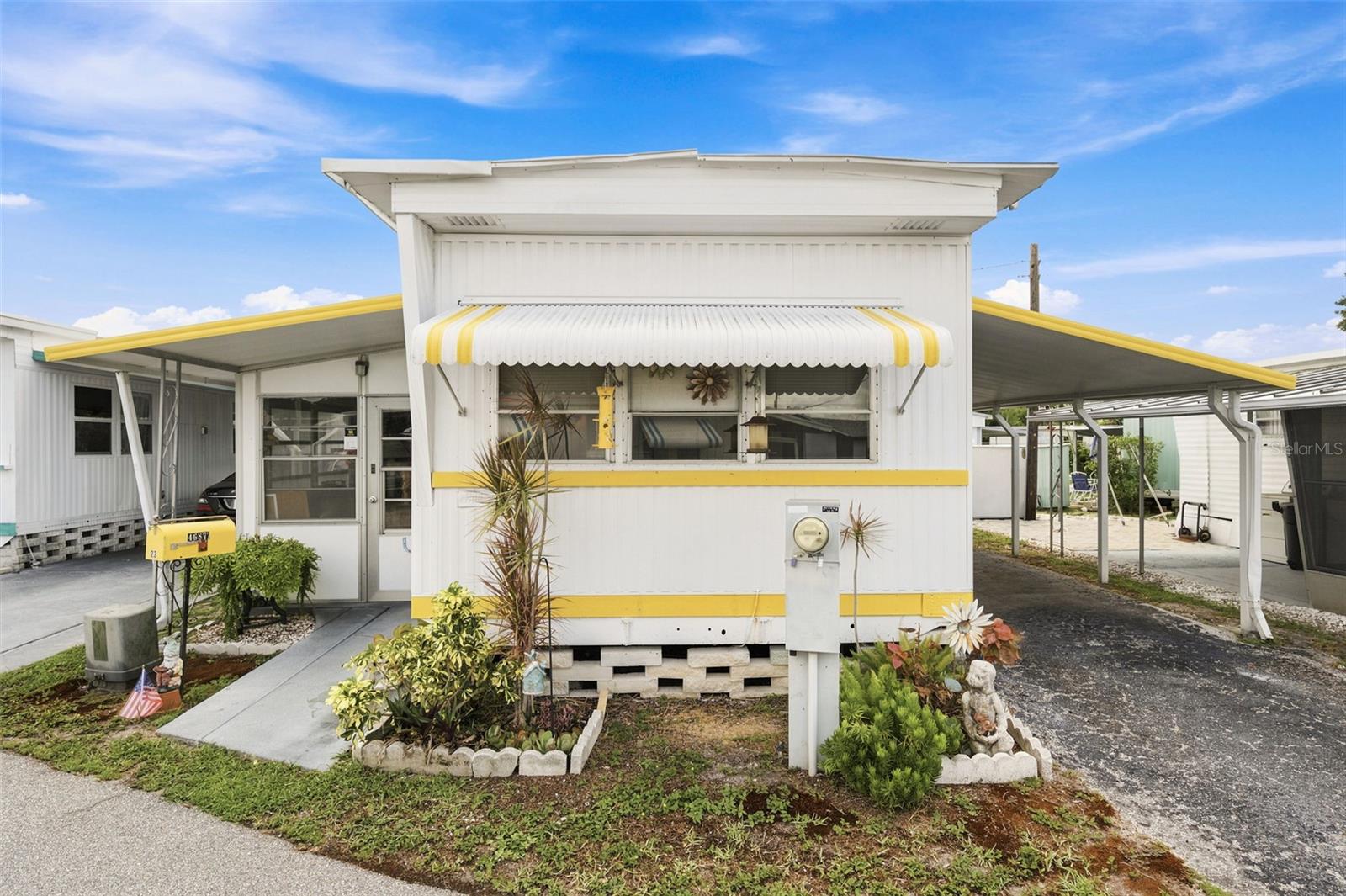 Welcome to easy Florida living in this low-maintenance, pet friendly home located in a vibrant 55+ community. Your low monthly fee of $266 includes internet, cable, water, sewer, trash and maintenance of the grounds, making everyday living simple and convenient. Outside, you'll find a new storage shed and a newly added seating area - perfect for enjoying your morning coffee or relaxing with neighbors.

Residents enjoy access to a heated community pool, shuffleboard courts, community clubhouse, and the peace of mind of a community that does not allow rentals, helping preserve the neighborhood's quiet residential atmosphere. Ideally located less than 15 minutes from the beautiful Gulf beaches and just 20 minutes from downtown St. Petersburg, you'll also love being just minutes from the area's newest shopping and dining destinations, including Publix, Sprouts, At Home, and a wide variety of restaurants and retail. Whether you're looking for a full-time residence or the perfect seasonal escape, this home offers comfort, convenience, and the best of the Florida lifestyle.