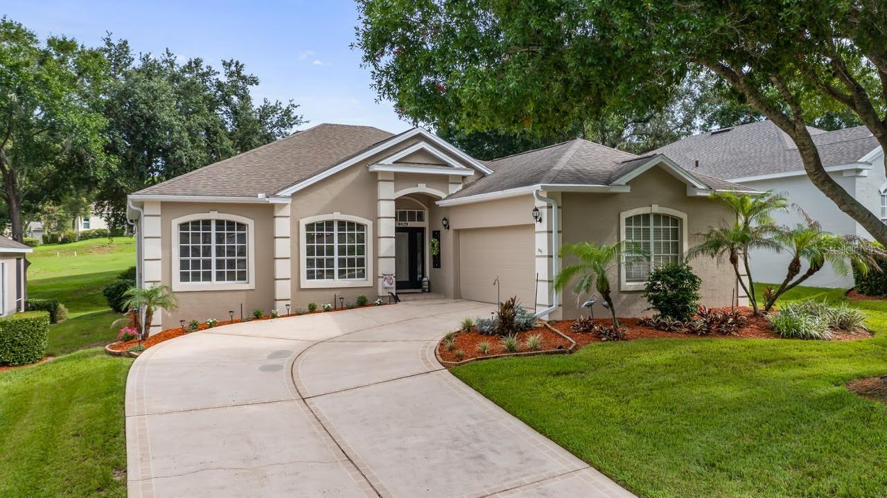 Ideally located in a popular guard gated 55+ community, with over 1800 sq ft. of contemporary golf style living on the 12th hole of the Championship Golf Course, sits 2204 Kingsmill Way an updated beautiful St Laurent.  This home combines the finest finishes with multiple upgrades. This exquisite 2 Bedroom 2 Bath home with an office/den/study will impress you the minute you walk through the front door. With Tile and Luxury Vinyl Flooring throughout and large windows, this home offers an open, airy floor plan with lots of natural light for your enjoyment that is perfect for entertaining family and friends. As you walk through the leaded glass front door you will be greeted with a spacious open floor plan overlooking the golf course. The updated tiled dining room boasts new light fixtures and farmhouse shelving.  As you move on the modernized updated spacious kitchen you will find an abundance of wood cabinets, Solid Surface (Corian) Counter tops, backsplash and pendant lighting. The kitchen is also updated with stainless-steel appliances, refrigerator, dishwasher, microwave, and range.  In the Kitchen you will be pleased to see a large eat in area for entertaining guests while enjoying the golf course views.  This kitchen also boasts a breakfast bar with pendant lighting.  The 2nd bedroom is large and bright with plenty of room for your guests to relax and enjoy the views.  The 2nd bathroom has been remodeled with granite countertops, round basin, and strategically placed between the bedrooms and is sure to please any guest. The 3rd bedroom has had the closet door removed and can be used as an office/den/study or put the closet door back on for a 3rd bedroom.  The primary bedroom with soft lighting creates a soft ambiance and has views of the Golf Course. The primary bedroom is graced with a spacious walk-in closet. Escape to a relaxing retreat within the remodeled ensuite with double sinks, granite counter tops, separate tiled walk-in shower, and a garden tub.  Enjoy the Florida room with vinyl windows under heat and air after a long day or just sit while relaxing and enjoy the golf course views. This updated home features beautiful modern shelving that gives that farmhouse feel and will delight any new owner! Kings Ridge enhances easy shopping by driving your golf cart to Publix, Restaurants, Salons, Pet Supply and Groomer, Liquor Store, Banking, Gas Station, Pizza, and Ice Cream! Discover the epitome of comfortable active lifestyle living in Kings Ridge. Kings Ridge boasts 2 Golf Courses, 3 Pools, Hot/Cold Tubs, Dry Saunas, Steam Rooms, 2 Gyms, Tennis Courts, Pickleball Courts, Bocca Ball & Shuffleboard, and Basketball Courts. The Multi-Million-Dollar Club House, is the heart of activities with Entertainment, Dances, Social Events, Games, Travel Clubs, etc. The monthly maintenance fees include lawn care, home phone, maintenance and trimming of shrubs, irrigation and replacement of sprinkler heads, basic cable TV and internet, and road maintenance, and exterior painting every seven years. WELCOME TO A WELCOMING HAVEN CALLED HOME!