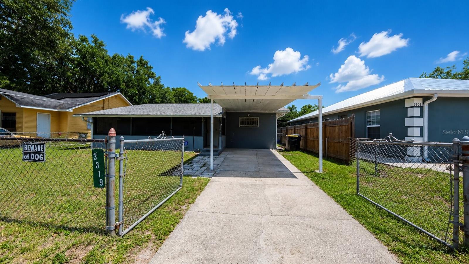 Investor special in the heart of the Inwood neighborhood — solid block construction, new roof (2024), and a location that puts you minutes from everything Winter Haven has to give. This two-bedroom (possibly could be a 3 bedroom), one-bath home sits on a fenced lot with mature shade trees, and the covered, screened front porch gives the place a real homey feel the moment you pull up.

Inside you'll find ceramic tile throughout the bedrooms and living areas, ceiling fans in every room, and a converted single-car garage that works well as an additional bedroom or possibly a den, home office, or storage space. The layout is straightforward and functional — living room, eat-in kitchen, two bedrooms with built-in closets, and a full bath with pedestal sink and tiled shower. There's also a linen closet in the hall. A shed out back adds extra storage. And the size of the backyard allows for endless possibilities.

The home currently has window AC units but no central air or heat system — a definite opportunity for a buyer to update to their preference and immediately add equity. Dual septic system on site. Water is public. The property is being sold as-is.

Convenient to US-17, shopping, dining, Polk State College, the Chain of Lakes trail system, and downtown Winter Haven. No HOA. Great bones, priced to move.