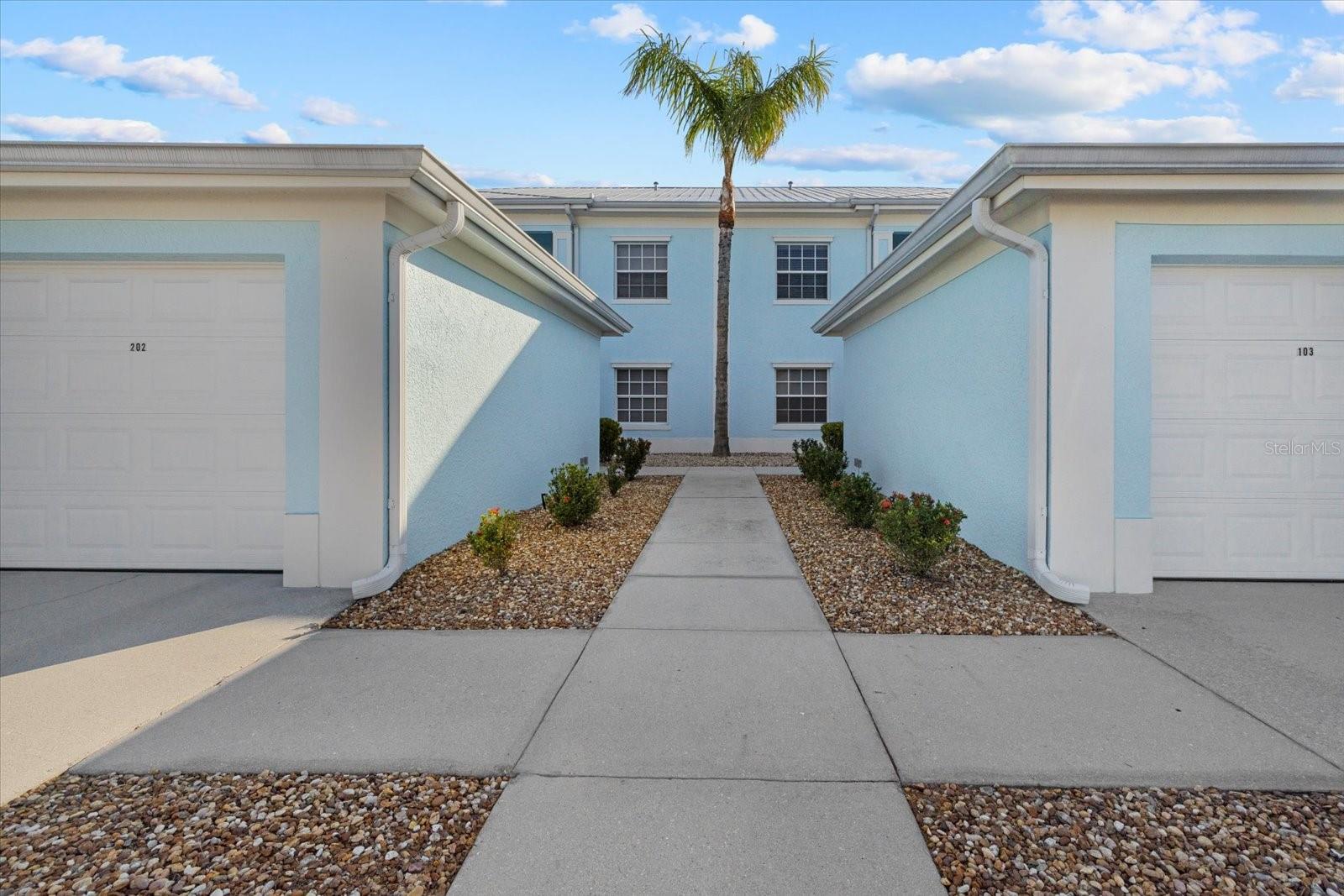 A beautifully upgraded and maintained, TURNKEY furnished, 2 bedroom, 2 bath condo with a bonus room overlooking relaxing pond views from the screened lanai in the gated community of The Colony at Sabal Trace is waiting for you. Upon entering the condo, the amazing laminate wood flooring in Fiji pine invites you in. The flooring is throughout the condo except for tiled floors in the kitchen and bathrooms. The living room and dining area have cathedral ceilings that offer a wonderful light and bright feeling. The condo is done in neutral colors to compliment the furnishings. The kitchen has high upper cabinets with full 189-degree opening hinges on the doors for ease of access.  The kitchen cabinets have been extended offering more storage and counter space. The kitchen has a double door pantry, breakfast bar and tiled backsplash. All waiting for the chef in the family. The condo has bonus room with French doors that can be used as an office, den, hobby room or extra sleeping are for guests. The master bedroom with ensuite bath has a large walk-in closet as well as a single closet. The master bath has a single sink vanity and separate section for commode and walk-in shower with glass doors. The condo has a split floor plan that offers privacy for guests for the second bedroom and bath The guest bath has a single sink vanity and a tub/shower combination. The condo has an inside washer and dryer in the utility closet. The living room opens onto the screened and covered lanai that has the morning sun and afternoon shade with relaxing views of the pond.  The perfect place for coffee to start the day and to end the day with wine and cheese. The condo has single car garage that has painted and sealed walls as well as the floor. There also a storage closet outside the front door for those extra items. The community has clubhouse with active social events. The clubhouse has a game room with a ping [pong table and a pool table, an exercise room, a great meeting and social area and kitchenette. The clubhouse has a heated swimming pool with spacious sun decking for enjoying the Florida sunshine. All of this is located close to shopping, restaurants, golf courses, local beaches, world class fishing, Spring training facilities for major league baseball. Also access to multiple airports for convenient travel. Needs to be seen to ne appreciated.