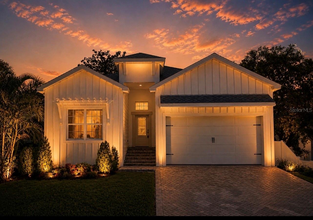 Under Construction. LOCATED IN HIGHLY DESIRABLE CRYSTAL BEACH a most sought after Coastal Community is this CUSTOM BUILT, Near Completion home..This 4BR/2Bath/2 Car Garage w/ a Three-Way Split offers nearly 2200 sq feet of Handcrafted  Elegance. Much thought and design has been put into this Light and Bright gorgeous home. Unique Designer Ceilings in the open concept Great Room & Chefs Kitchen and then carried on into Spa inspired owner suite.
Walking in the unique custom paver designed front entry which sets the tone for a home built with intention, quality, and timeless design, you are a met with a large, spacious, beautiful hallway leading into the Great Room, which features the magnificent three panel pocket sliding glass door for seamless indoor-outdoor flow which looks onto the exceptionally designed paver patio/balcony.. The kitchen is a Chefs Delight with built-in oven and cooktop which has a large beautiful vented cabinet hood, plus pot filler, pantry cabinets and featuring  a farmhouse sink..in addition, is the marble backsplash and Quartz counters/island. The master bedroom/owner suite has an extra large sized room for your private getaway, which includes your own french doors and balcony to the private rear yard.. in the suite you have a extra large shower w/rain shower head , double sink quartz vanity, and linen closet. You will find the master closet very much to your desirable size. One of the guest bedrooms in the three-way split has its own walk-in closet, and all guest bedrooms are a spacious size. Shaker interior doors throughout the home with extra large sized baseboards.The AC is an inverted 4 ton ultra quiet system super high efficiency for low electric bills and requiring only One filter throughout the home.. four zone sprinkler system. Extra tall ceiling in garage can accommodate concept of additional storage there.
It’s Gulf Coast luxury living in Crystal Beach…Golf Cart friendly, Pinellas Trail  right there, County Boat Launch, new Community Pier, Park and much more..Easy access to Beaches, Innisbrook Golf Course plus Tampa or St Pete Airports. All schools zone for home are A rated. A rare opportunity to own a newly built, elevated home in an established coastal community without the wait! Offers greater resilience and peace of mind vs many older homes in the area. Make this your New Home  & Come Live the Life you Dream of in Desirable Crystal Beach..FLOOD ELEVATION FOR HOME IS 14ft(base is 13ft).Seller has engineered POOL plans(plans only) available for future buyer.