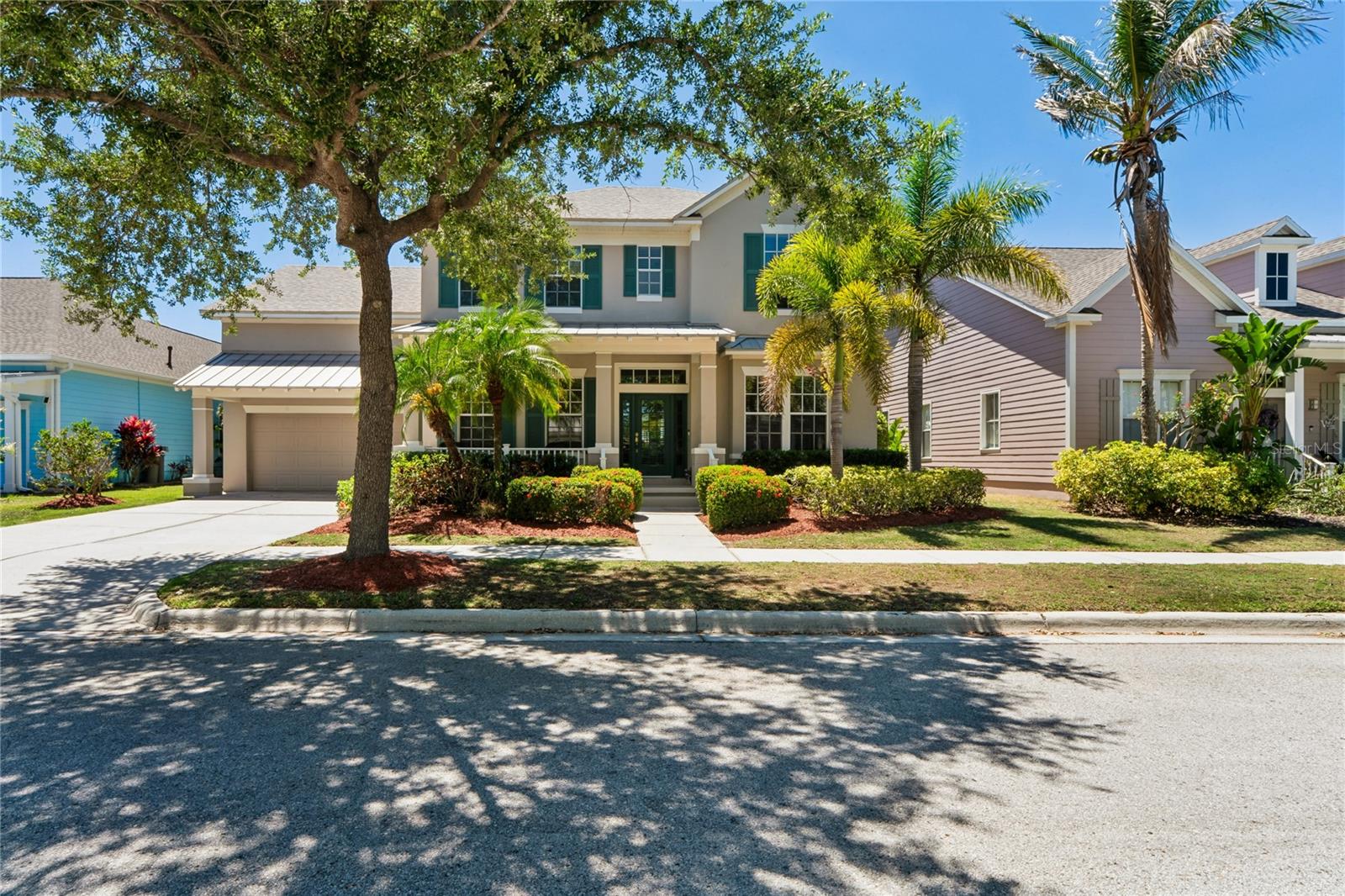 $25,000 TOWARD BUYER'S CLOSING COSTS IN CELEBRATION OF AMERICA'S 250TH BIRTHDAY! Former Waterfront Model Home showcasing expansive west-facing water views and breathtaking sunsets, ready for its next owners to enjoy the amazing lifestyle this vibrant community has to offer.  Nestled on a quiet street near the cul-de-sac within the highly sought-after gated golf cart friendly community of MiraBay, this exceptional residence offers over 3,680 square feet of versatile living space featuring 4 bedrooms, 3.5 bathrooms, and a thoughtfully designed floor plan, ideal for today’s multi-generational & lifestyle-focused living. Complete with a dock and boat lift, you’re only minutes to Tampa Bay to fish, ski, wake/knee board, tubing, and sunset boat rides with easy access to waterfront restaurants, Apollo beach, Pine Key Island, Shell Key, Anna Maria Island, Egmont Key and Caladesi Island, downtown Tampa & St Pete. The spacious gourmet kitchen is the heart of the home and features a large center island, built-in oven, gas cooktop, closet pantry, eat-in dinette, and overlooks the expansive great room with soaring ceilings, recessed lighting, built-in niches, and a cozy gas fireplace. French doors lead to the covered lanai where you can relax and enjoy gorgeous sunset and waterfront views.The downstairs primary owner’s suite is privately situated with tranquil waterfront views and offers a spacious en-suite bathroom with separate vanities, walk-in shower, jacuzzi tub, and an oversized walk-in closet.  Additional downstairs spaces include both an office and formal dining room or two flex space rooms to suit your needs.Upstairs, the loft area features a built-in desk station, & 4th bedroom with its own bath, making it an ideal theater/game room/man cave, in-law suite. Fantastic New Years/4th of July firework displays can be enjoyed from the loft area. Enjoy peaceful mornings with a cup of coffee on the front porch & unwind in the evenings with your favorite beverage while watching spectacular sunsets from the lanai. Sunset views can be enjoyed from most rooms throughout the home, and the abundance of natural light enhances the bright coastal atmosphere. The fenced backyard opens to a large waterfront canal and an adjacent common area waterfront green space, creating added privacy & room to enjoy the outdoors. Boaters will appreciate the private dock featuring a 4,500 lb boat lift along with water & electric service at the dock, making this a true boater’s, nature lover’s, and fisherman’s dream home. Additional highlights include:•Shingle Roof replaced August 2025•Exterior Repainted 2024•Upstairs carpet and 1st Floor LVP  2024•MiraBay concrete seawall & docks replaced in past few years•NO Home flooding during hurricane storm surges•Hurricane Safety Film•Powder Bathroom on 1st level opens to covered back lanai next to MB•Washer/dryer, utility sink & freezer in garage + TV over fireplace Stay. Mirabay has something for everyone, offering the true essence of Florida living — where sunsets, majestic palm trees, & endless outdoor adventures (kayaking, paddle board, tennis, pickleball, basketball, volleyball, huge resort-style pool w/ slide, corn hole, youth programs, clubhouse, gym, galley café, event room) become part of your everyday life. Whether you’re entertaining family & friends, enjoying waterfront dining nearby, Mirabay offers a dream lifestyle that feels like a year-round vacation. VA loans welcome! Thank you for your service!