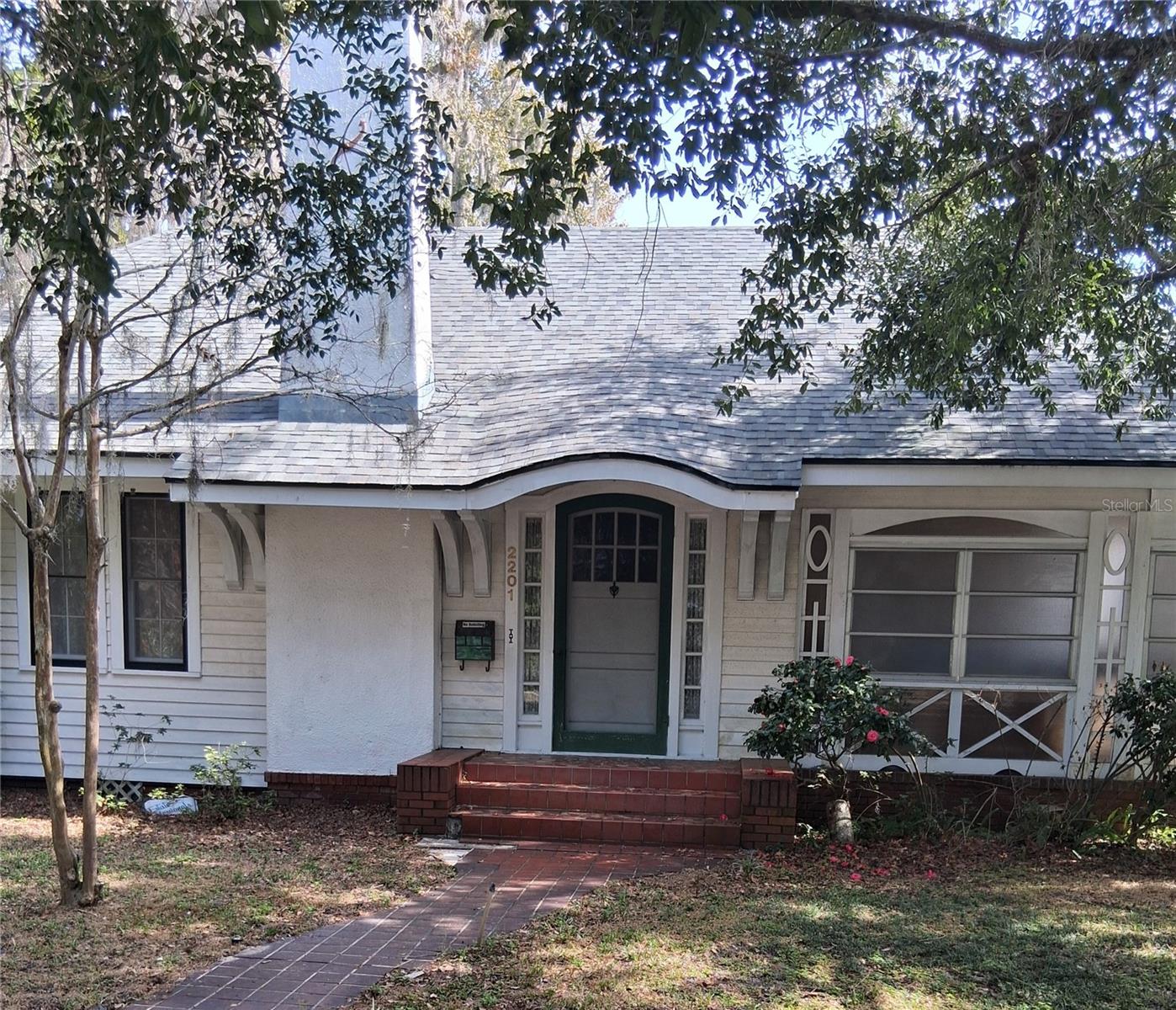 Fabulous Rehab Project inside with 2994 sq ft (County Records) 2 story with lots of extras.  Full workshop in separate building + oversized 2 car garage, storage shed, 2 story play house with swings and slide, fire pit, outside back porch also with natural gas.  This is a real deal do the repairs and live in comfort for years. In Sanford Historic District will make sure on Golf Cart use.