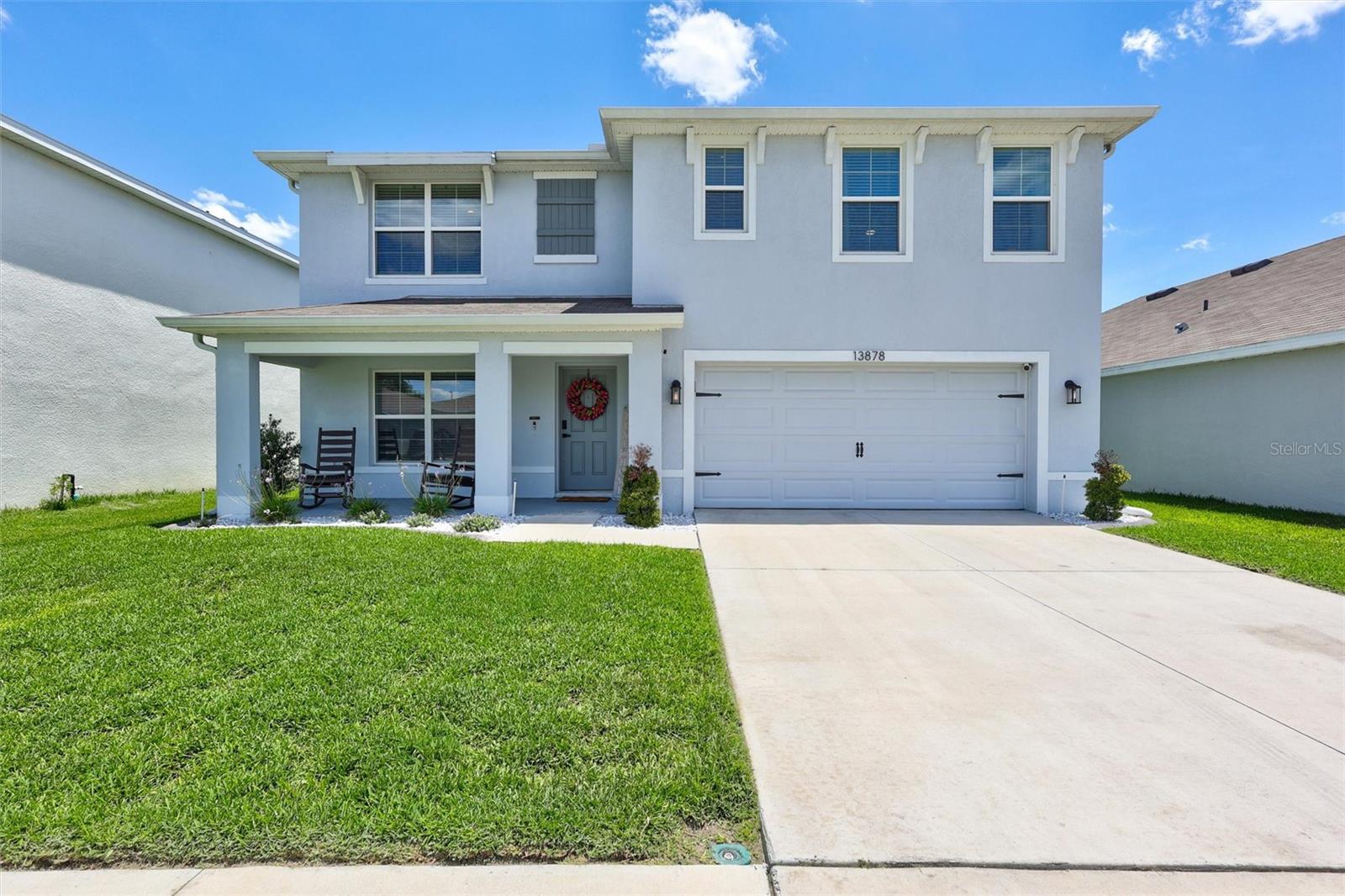 Welcome to 13878 Wineberry Drive, a beautifully designed and spacious home built in 2022, offering the perfect blend of comfort, style, and functionality in the desirable Heritage Hills community of Dade City. Boasting 5 bedrooms, 3 full bathrooms, a versatile media loft, dedicated home office, and a 2-car garage, this home provides plenty of room for growing families, multi-generational living, or those who simply love extra space.
Step inside to discover an open-concept floor plan enhanced by luxury vinyl plank flooring throughout the main living areas. Just off the foyer, the dedicated office with custom desk and book shelves, is conveniently located to the left of the front entrance, thoughtfully positioned away from the bedrooms to provide a quiet and private workspace—ideal for remote professionals, students, or anyone seeking a peaceful retreat for productivity.
The heart of the home is the stunning kitchen, featuring a large center island with bar seating, granite countertops, stainless steel appliances, rich wood cabinetry, and a spacious pantry. Designed with both functionality and style in mind, the kitchen overlooks the dining and living areas, creating a seamless flow that's perfect for everyday living and entertaining alike.
One of the home's most desirable features is its flexible floor plan. The first floor includes a private guest bedroom and a full bathroom, making it an ideal setup for visiting family and friends, multi-generational living, or a comfortable space for overnight guests. Upstairs, you'll find four additional bedrooms, including the spacious primary suite, along with a large media loft that serves as the perfect second living area, game room, playroom, or home theater.  The primary suite is large and features a walk in shower, private water closet, his and hers sinks and a spacious walk in closet. This thoughtfully designed layout provides privacy and separation while offering ample space for everyone.
Outside, enjoy one of the property's standout features—a huge backyard enclosed by vinyl fencing, providing plenty of room for pets, play, gardening, or outdoor entertaining. Whether hosting weekend barbecues or simply relaxing in your own private retreat, this expansive outdoor space offers endless possibilities.
Nestled among the rolling hills of Dade City, Heritage Hills offers a peaceful residential setting while remaining conveniently connected to shopping, dining, healthcare facilities, and everyday conveniences. Charming Downtown Dade City is just minutes away, offering local restaurants, boutiques, coffee shops, and year-round community events. Residents also enjoy easy access to major roadways, making Downtown Tampa approximately 40 minutes away and Tampa International Airport about 45–50 minutes away. Nearby parks, recreational amenities, and entertainment options make this an ideal location for those seeking both tranquility and convenience.
Combining 5 bedrooms, 3 full bathrooms, a private office, an upstairs media loft, modern finishes, and a spacious fenced backyard, this exceptional home offers the space, flexibility, and lifestyle today's buyers are searching for. Beyond the home lies the community park and playground. Located in a Non-flood zone with no flood insurance required Plus low HOA fees. Don't miss the opportunity to make 13878 Wineberry Drive your next home. Schedule your private showing today!