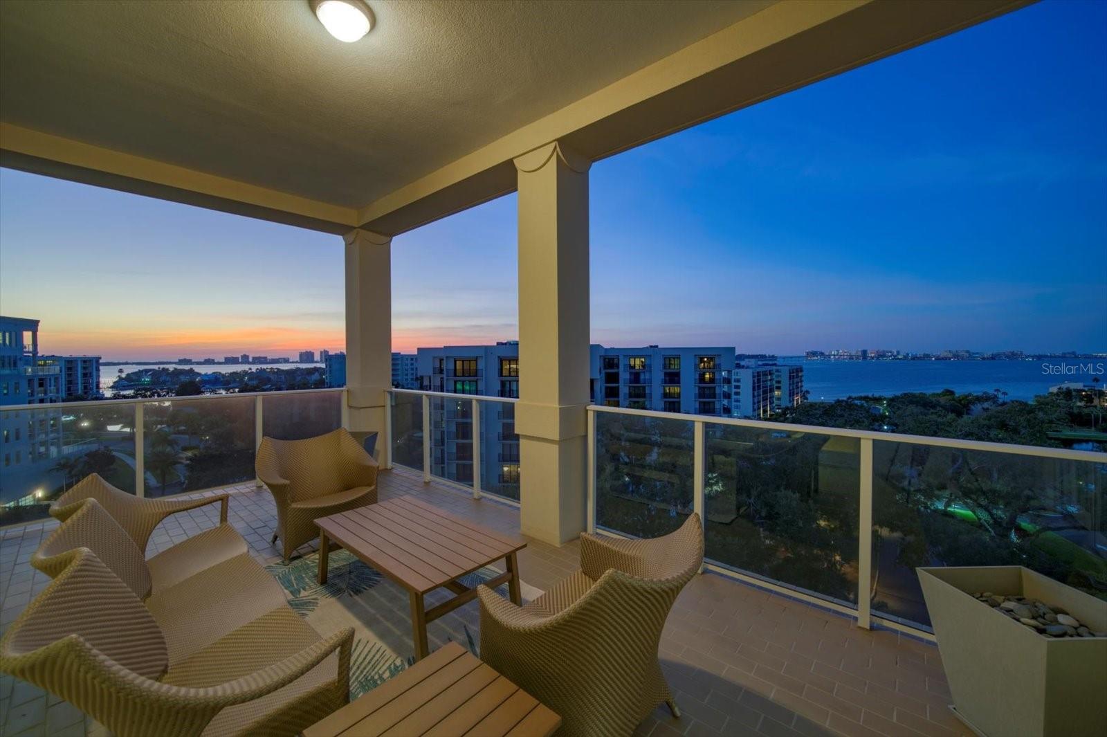Poised above the Intracoastal Waterway with sweeping vistas of shimmering waters and emerald
fairways, this custom-designed Belleview Place penthouse offers 3,680 sq ft of uncompromising
luxury and refined elegance. Every detail has been meticulously curated, blending sophisticated
craftsmanship with modern comfort to create a residence of exceptional distinction.
Behind grand 10'4" volume ceilings and exquisite crown molding, the home unfolds with
effortless style. Three private ensuite bedrooms—each a serene retreat—are complemented by a
spacious den and an additional elegant half bath, offering versatile living and hosting options.
At the heart of the home, the chef’s kitchen is a showpiece of both beauty and performance.
Appointed with a 42" built-in refrigerator, 36" gas cooktop, built-in oven and microwave, wine
refrigerator, and an expansive walk-in pantry, it’s designed for culinary artistry and effortless
entertaining.
Bespoke finishes elevate every room: engineered hardwood flooring, sleek quartz countertops,
custom closets, and electronic shades. The open living spaces flow seamlessly onto an
extraordinary 28 x 79 private terrace, where breathtaking sunsets, calm coastal breezes, and
panoramic views create a daily sanctuary.
Professionally designed and decorated, the residence is as turnkey as it is timeless. A private
two-car garage provides convenience and security, while Belleview Place’s premier
amenities—including a resort-style pool and state-of-the-art fitness center—enhance the lifestyle
of leisure and exclusivity.
This penthouse is more than a home—it's a statement of luxury, privacy, and elevated living.