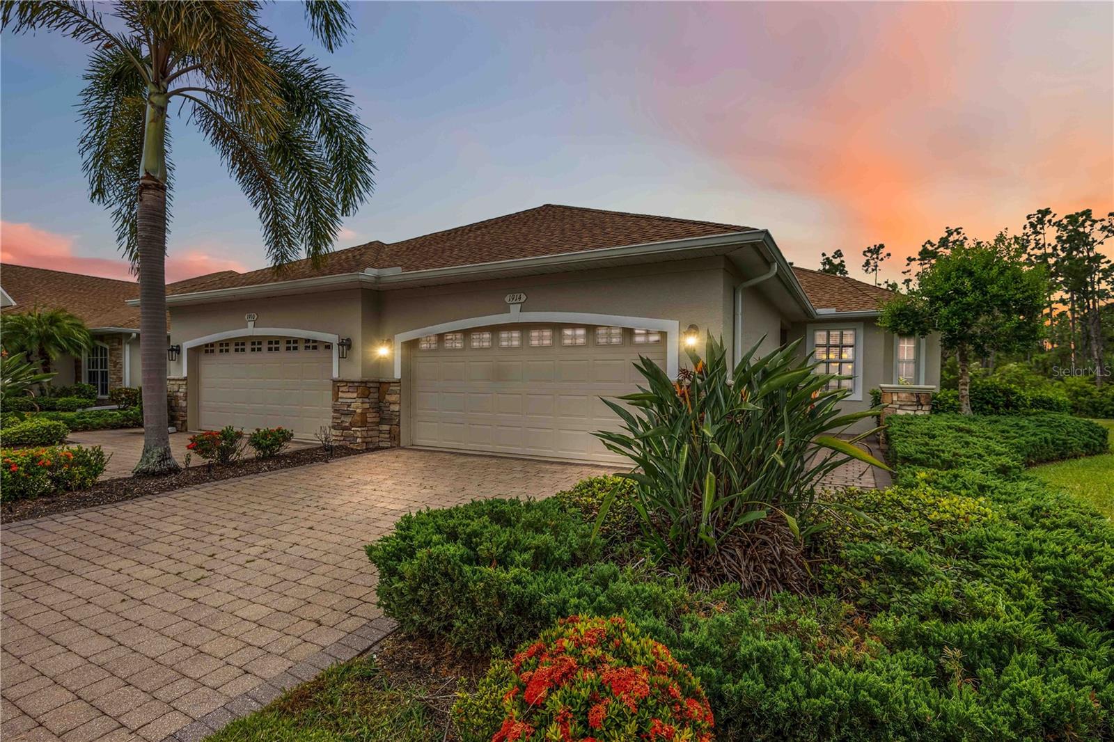 Welcome to your maintenance-free oasis in the highly desirable Lakeside Plantation! This beautifully maintained 2-bedroom, 2-bathroom plus den/office Carriage Home offers a spacious open-concept layout with a split-bedroom floor plan—perfect for both comfort and privacy. ROOF IS JUST 2 YEARS OLD, A/C 2026, Newer Water Heater offering added value and peace of mind. The bright kitchen features Corian countertops and a cozy eat-in area, ideal for morning coffee or casual dining. The primary suite includes an ensuite bathroom with double sinks, a walk-in closet, and lanai access, while the second bedroom is thoughtfully positioned to provide privacy for guests. Additional highlights include an inside laundry room, a two-car garage, tile flooring in the main living areas, and plush carpet in the bedrooms and den/study. Step out onto your screened lanai to take in peaceful lake views—a perfect setting for relaxation or entertaining. You’ll also enjoy access to a private neighborhood pool, exclusive to your immediate community. Residents of Lakeside Plantation have access to an impressive 6,000 sq. ft. Clubhouse featuring a second heated pool and spa, fitness center, tennis and pickleball courts, basketball, shuffleboard, bocce ball, a playground, library/card lounge, billiards room, conference room, and a kitchen-equipped event space for gatherings and celebrations. This pet-friendly community is ideally located near the North Port Aquatic Center, Warm Mineral Springs, Wellen Park, CoolToday Park (home of the Atlanta Braves spring training), as well as golf courses, shopping, dining, medical facilities, parks, and I-75. You’re also just a short drive to world-famous Gulf beaches and downtown Venice. With professional management and maintenance provided by the CDD and HOA, and stable HOA fees offering predictable monthly costs, this home makes it easy to simply relax and enjoy the Florida lifestyle. This is more than just a home—it’s a lifestyle. Schedule your private showing today!